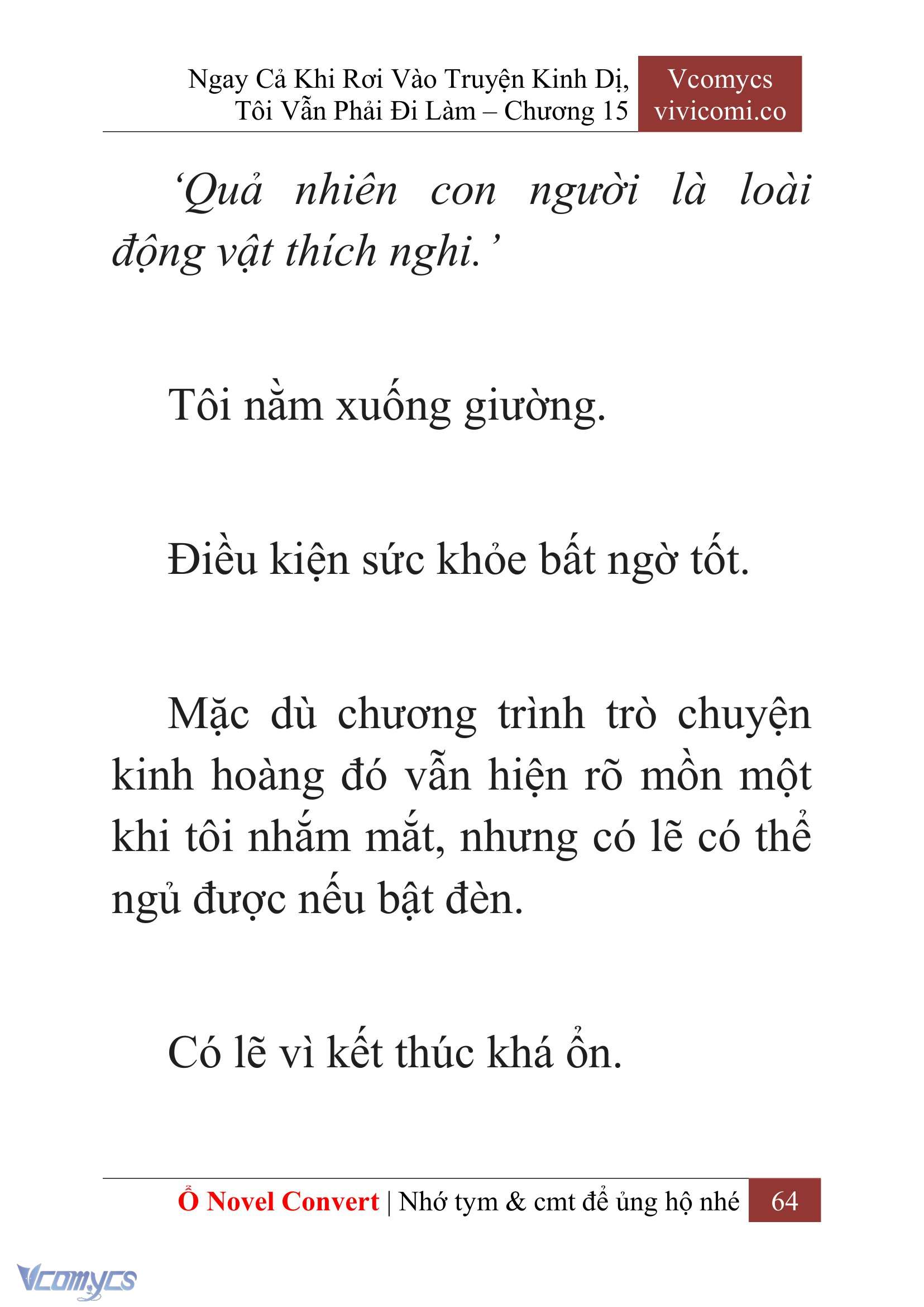 [Novel] Ngay Cả Khi Rơi Vào Truyện Kinh Dị, Tôi Vẫn Phải Đi Làm Chap 15 - Trang 2