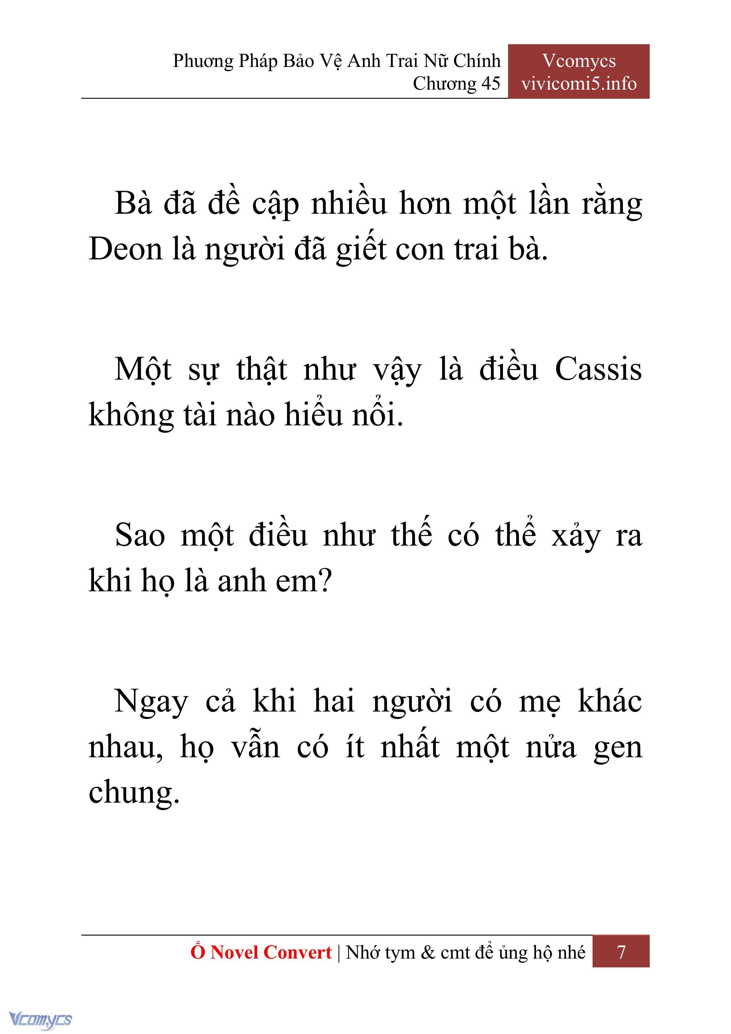 [Novel] Phương Pháp Bảo Vệ Anh Trai Nữ Chính Chap 45 - Trang 2