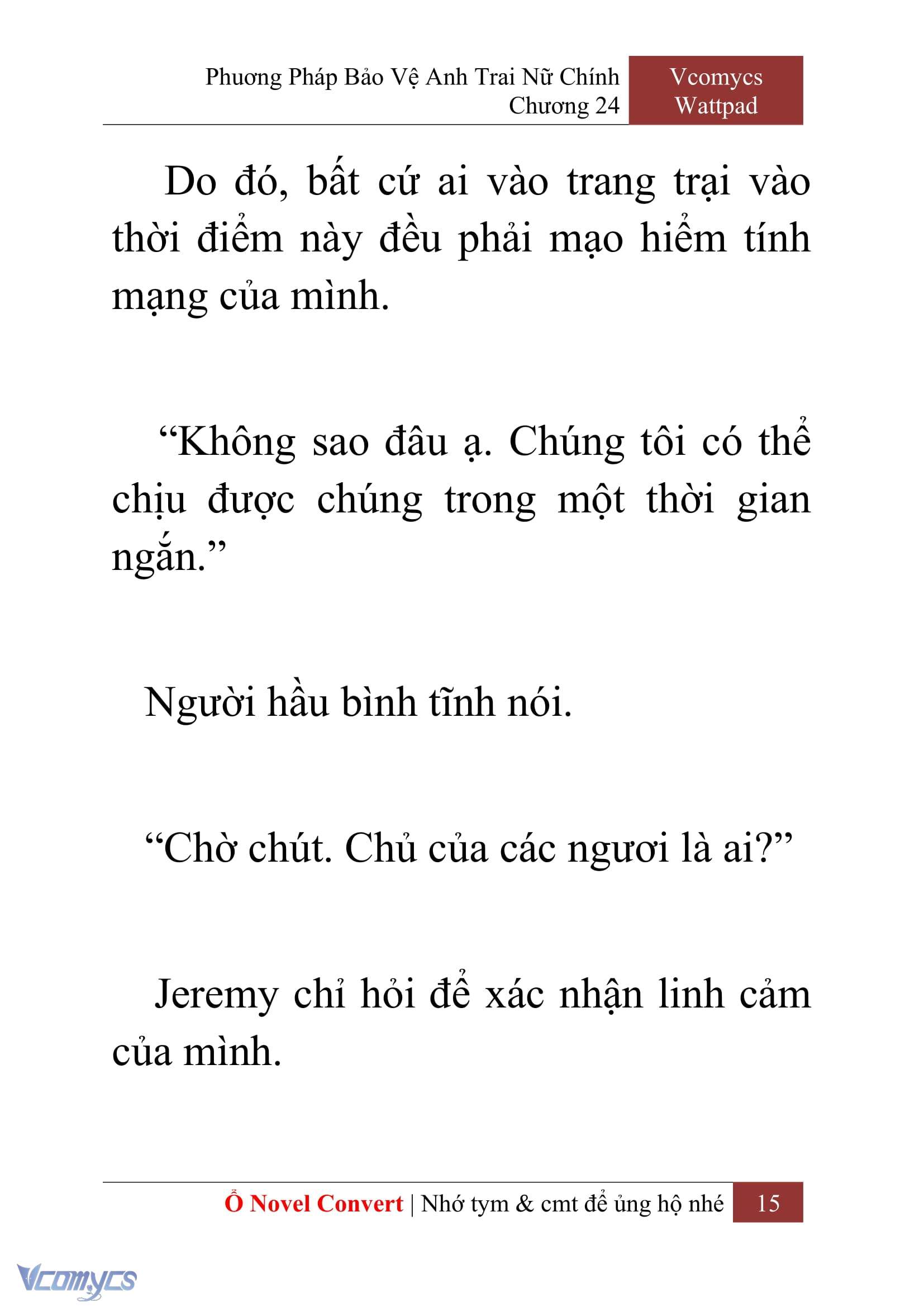 [Novel] Phương Pháp Bảo Vệ Anh Trai Nữ Chính Chap 24 - Trang 2