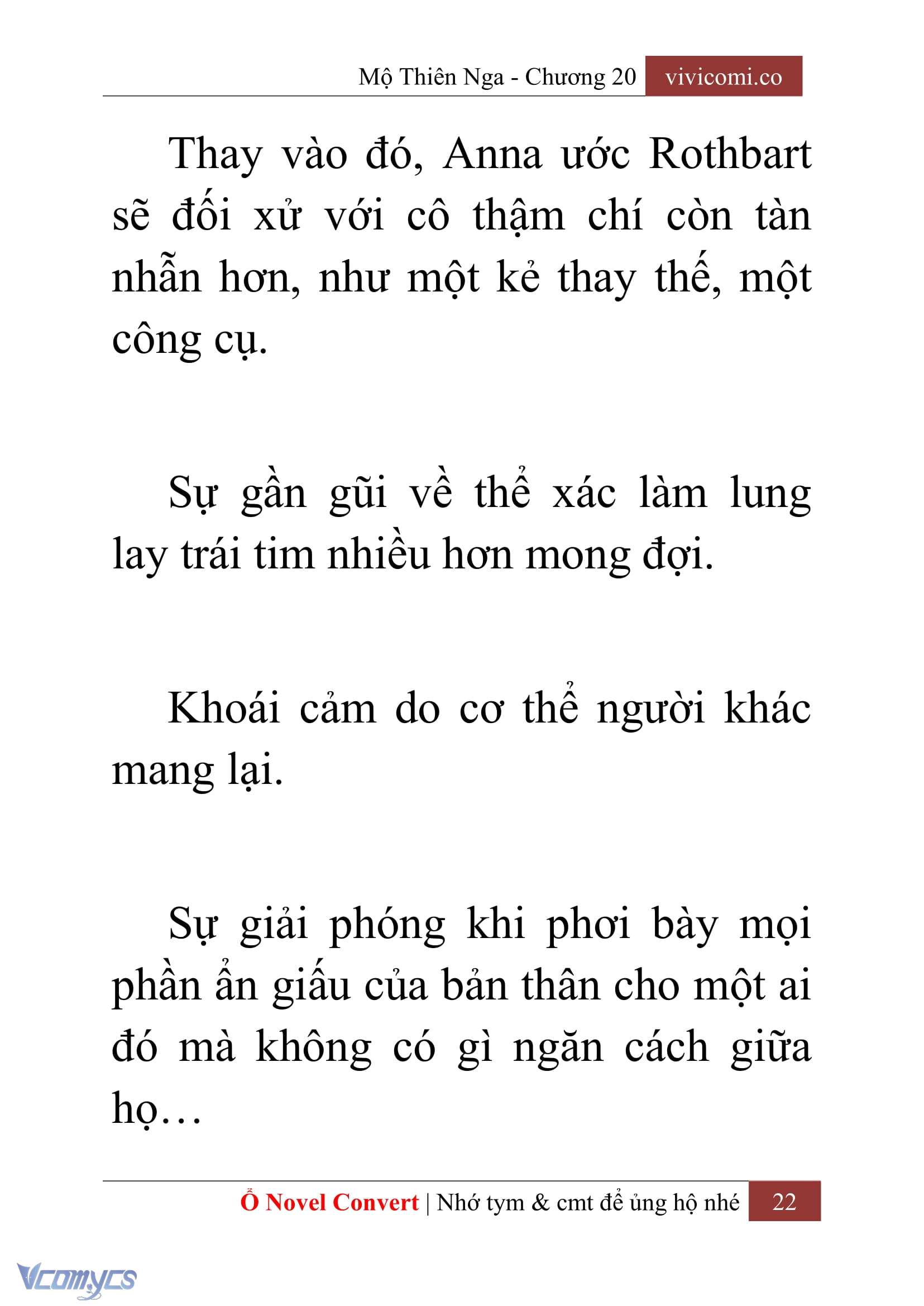 [Novel] Mộ Thiên Nga Chap 20 - Trang 2
