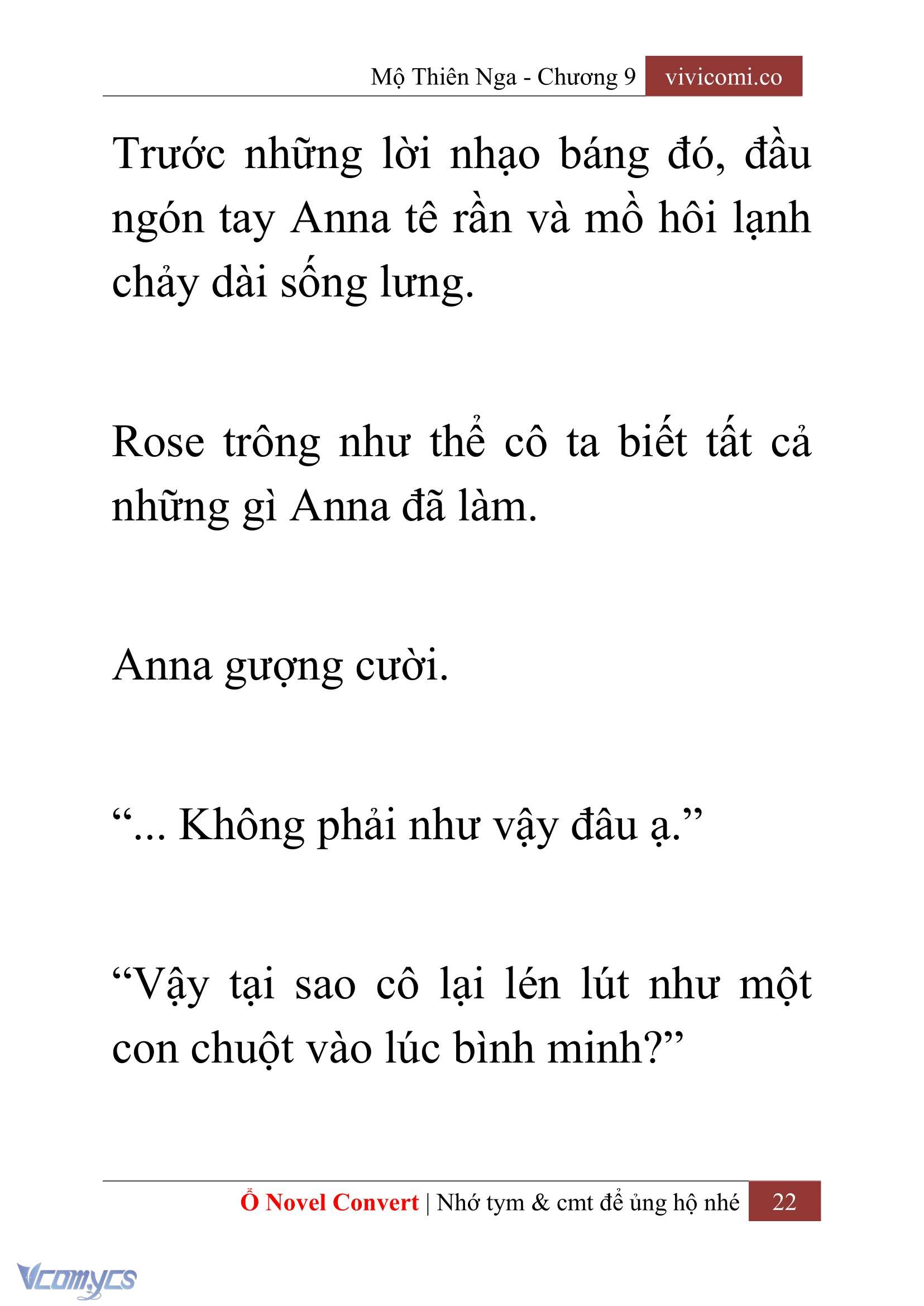 [Novel] Mộ Thiên Nga Chap 9 - Next Chap 10