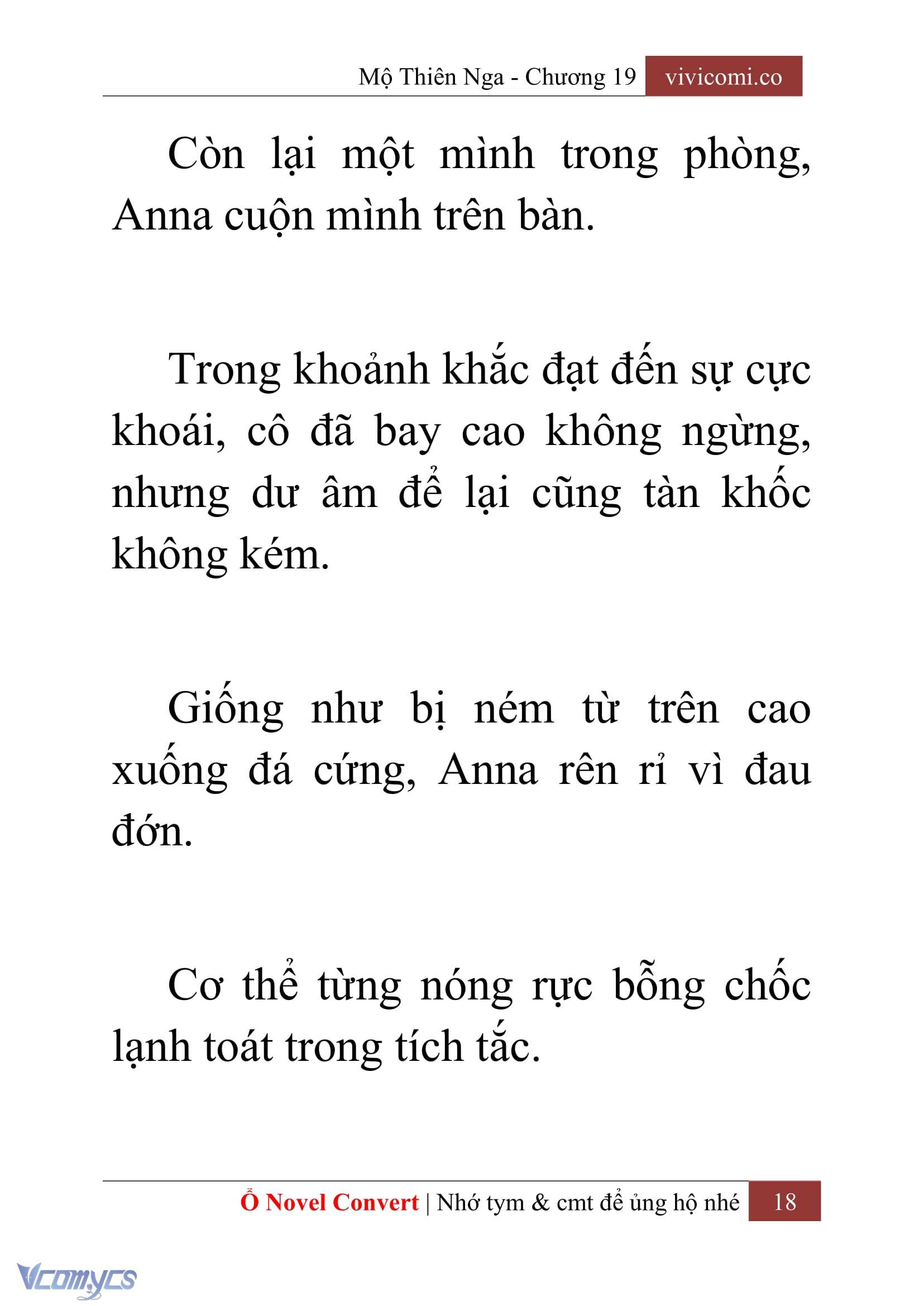 [Novel] Mộ Thiên Nga Chap 19 - Trang 2