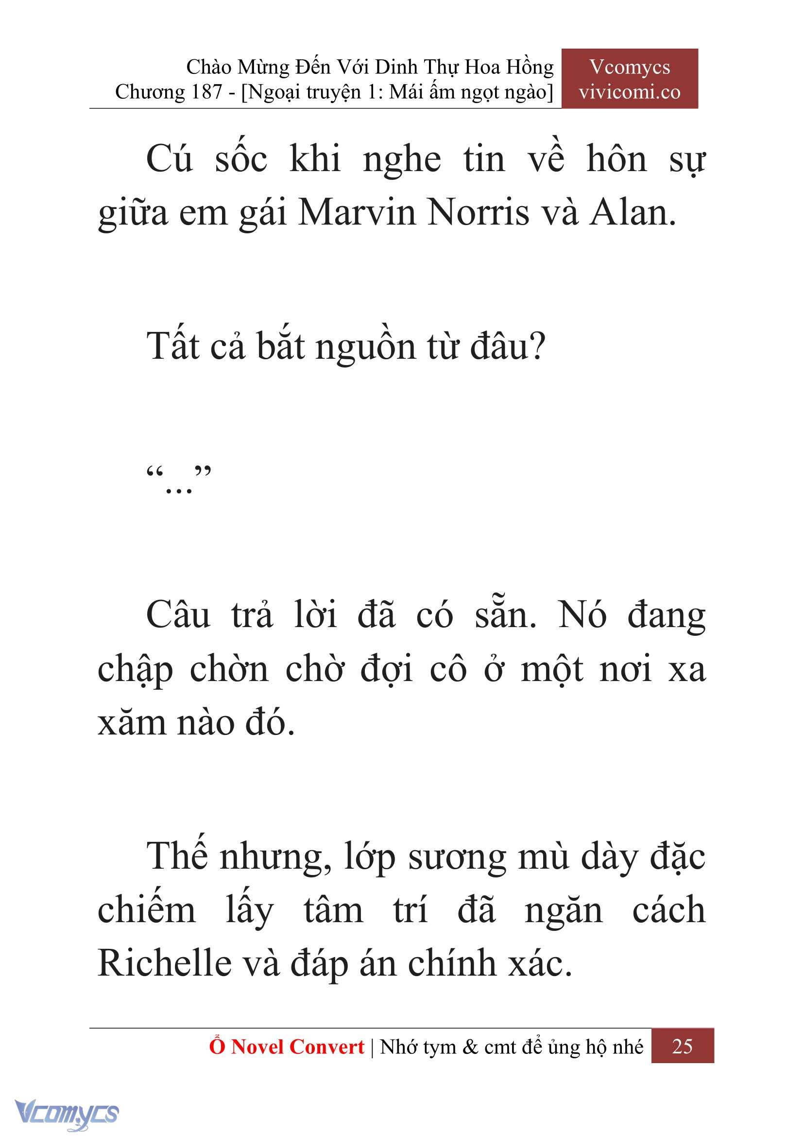 [Novel] Chào Mừng Đến Với Dinh Thự Hoa Hồng Chap 187 - Trang 2