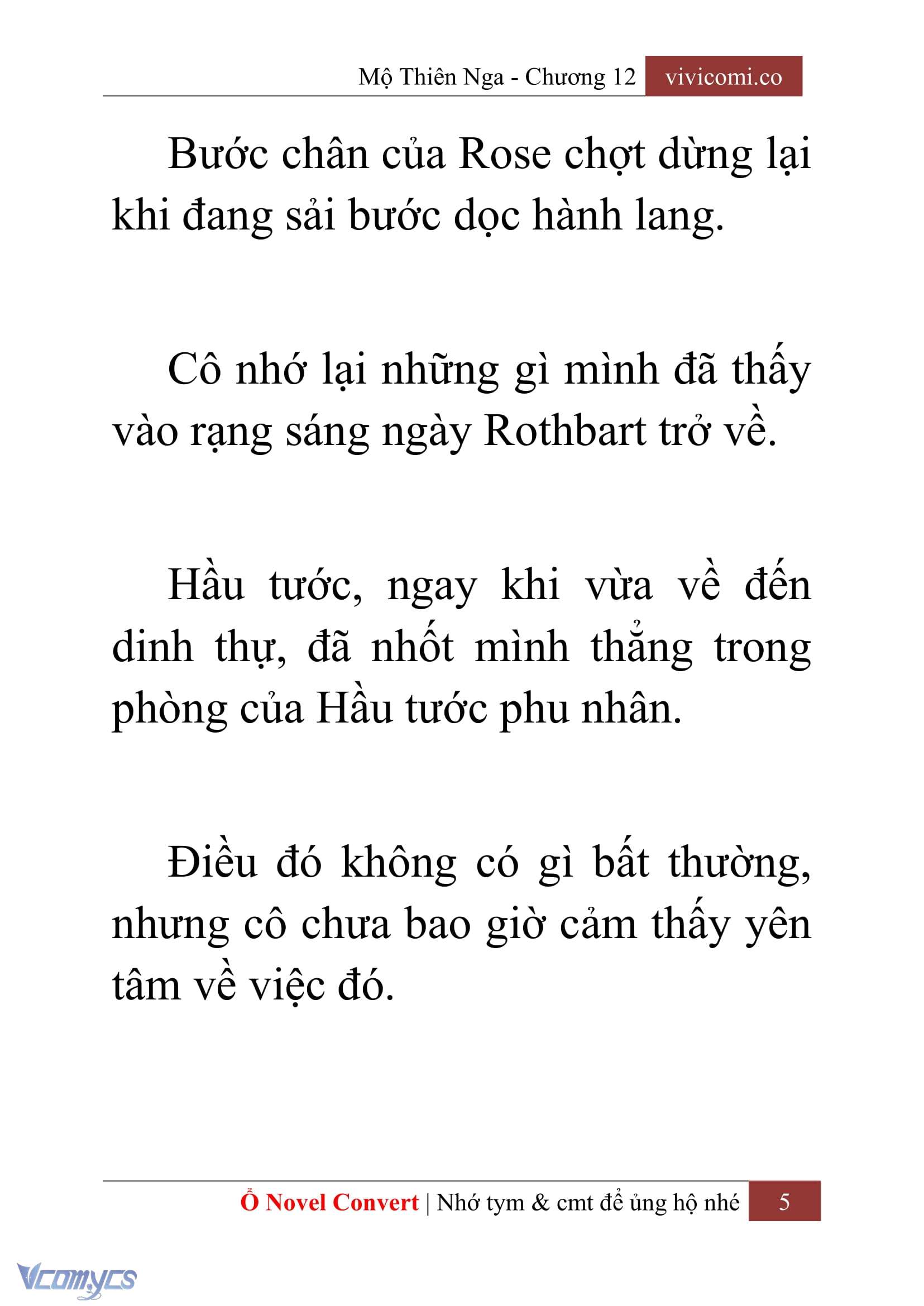 [Novel] Mộ Thiên Nga Chap 12 - Trang 2