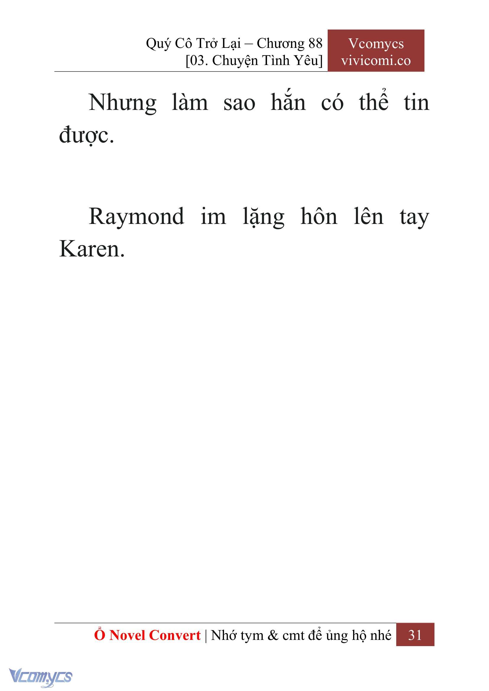 [Novel] Quý Cô Trở Lại Chap 88 - Next Chap 89