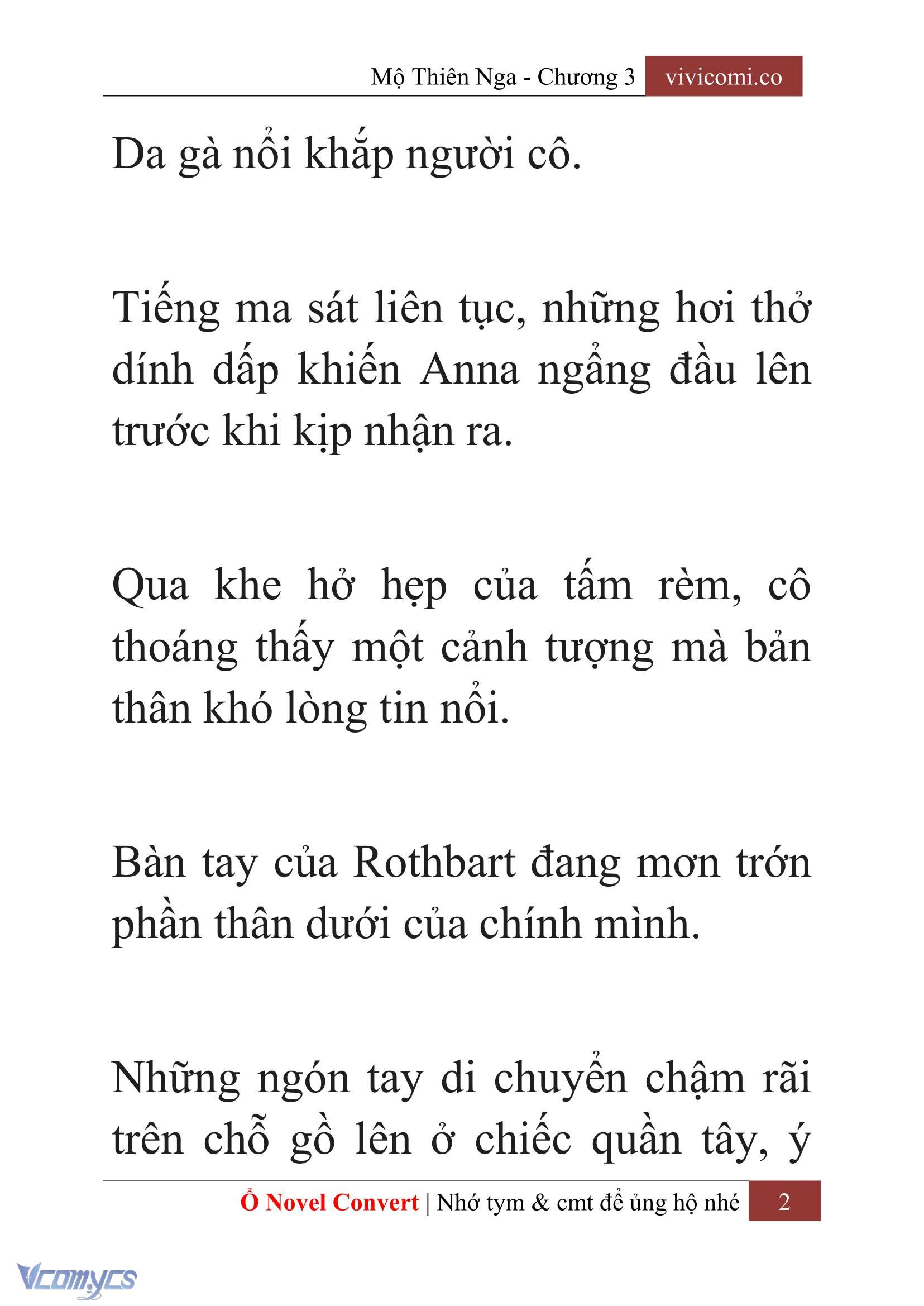 [Novel] Mộ Thiên Nga Chap 3 - Trang 2