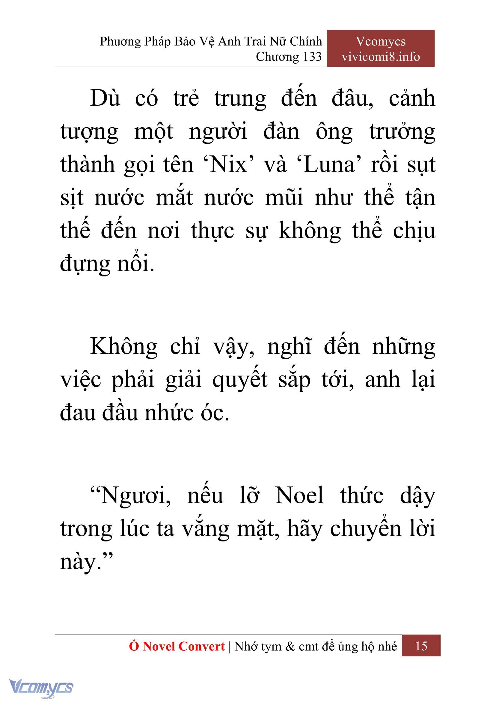 [Novel] Phương Pháp Bảo Vệ Anh Trai Nữ Chính Chap 133 - Trang 2