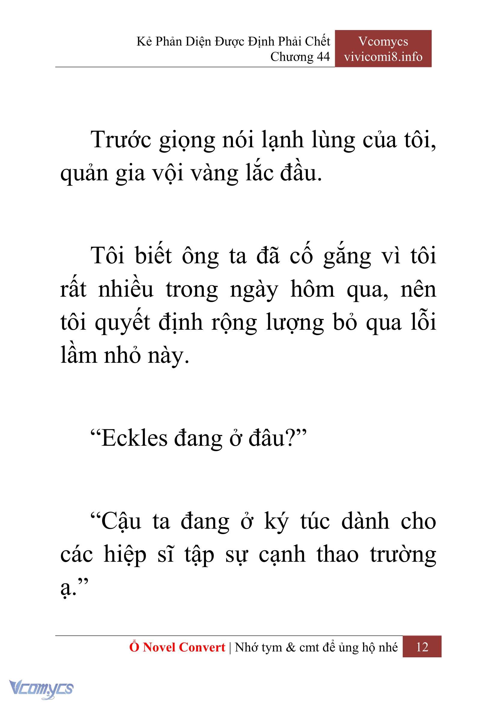 [Novel] Kẻ Phản Diện Được Định Phải Chết Chap 44 - Trang 2