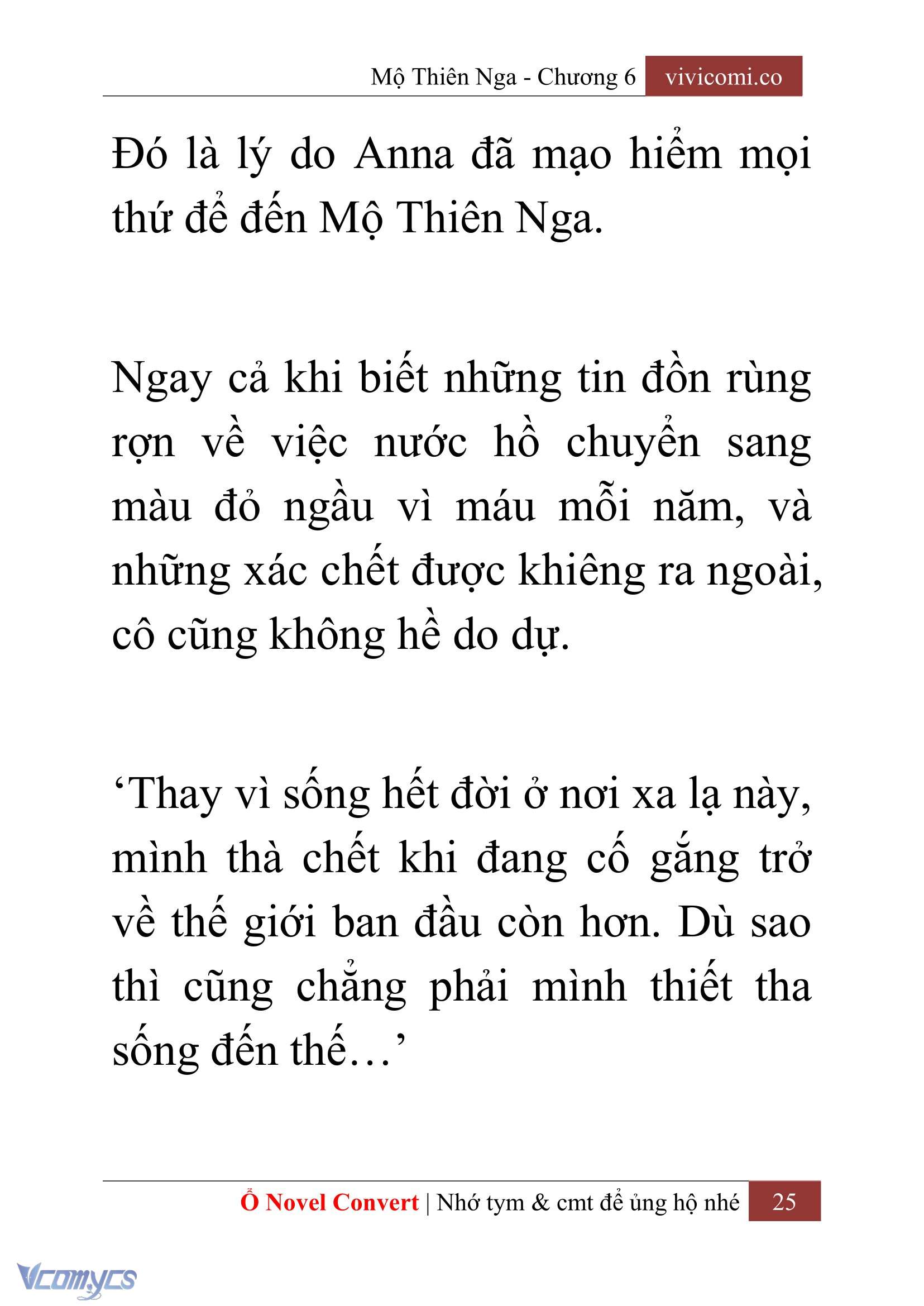 [Novel] Mộ Thiên Nga Chap 6 - Trang 2