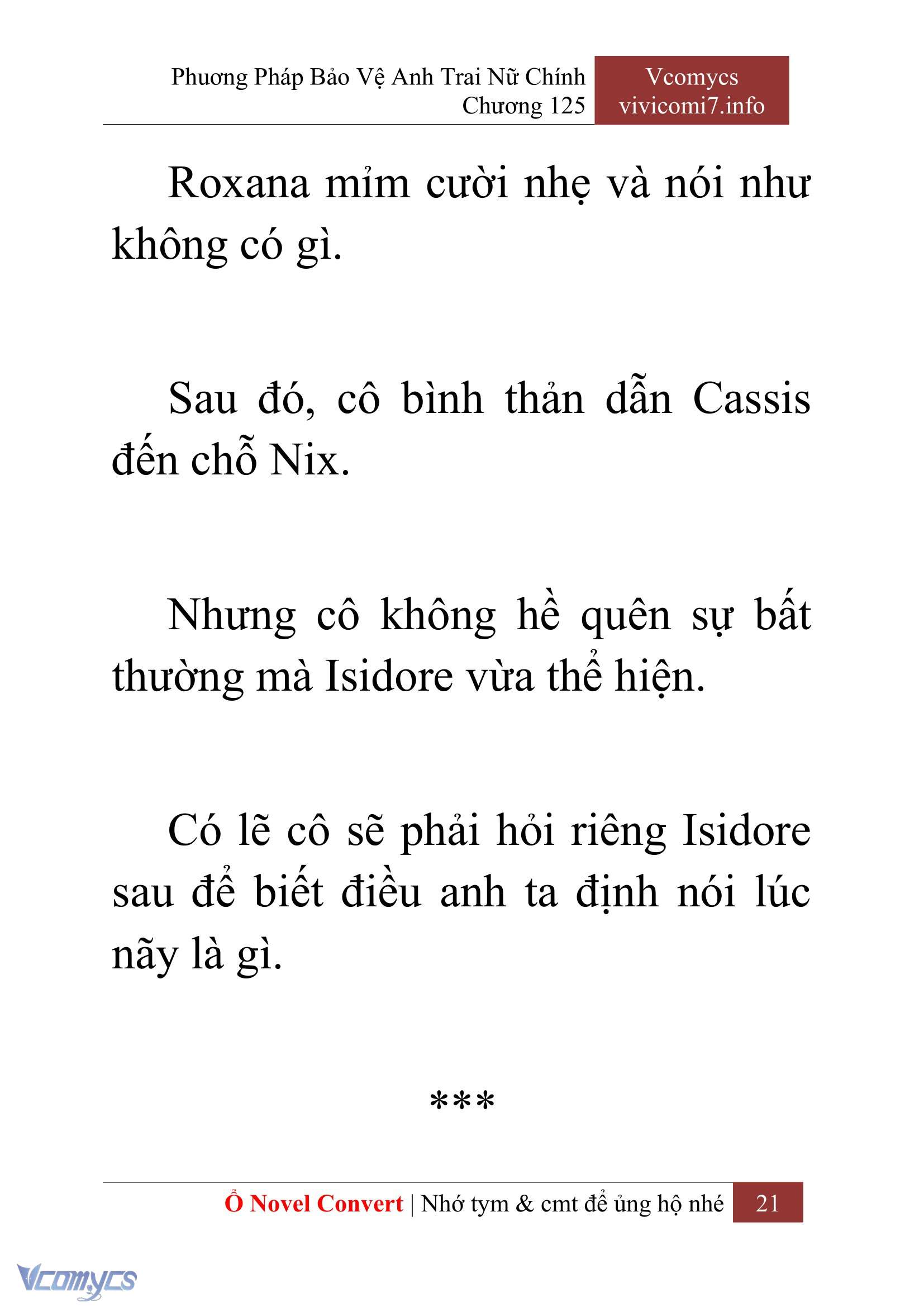 [Novel] Phương Pháp Bảo Vệ Anh Trai Nữ Chính Chap 125 - Trang 2