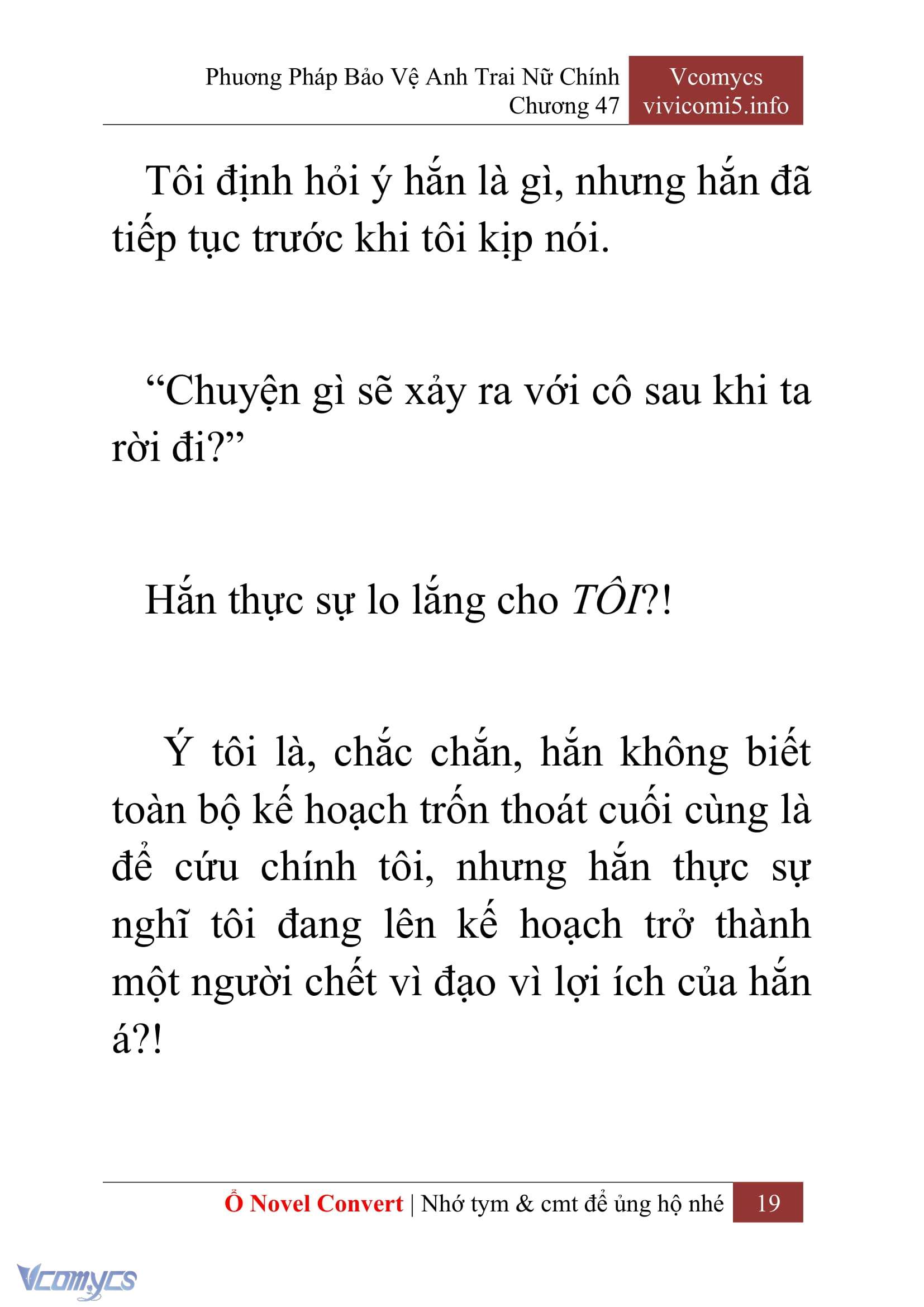 [Novel] Phương Pháp Bảo Vệ Anh Trai Nữ Chính Chap 47 - Trang 2