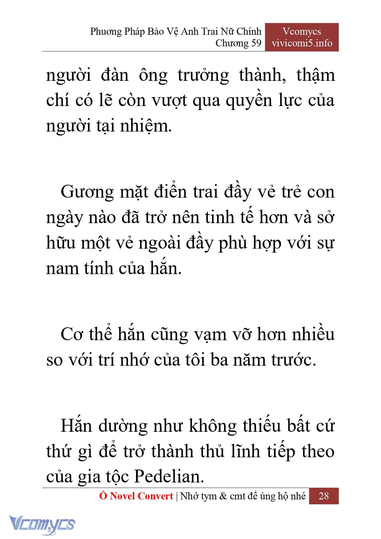 [Novel] Phương Pháp Bảo Vệ Anh Trai Nữ Chính Chap 59 - Trang 2