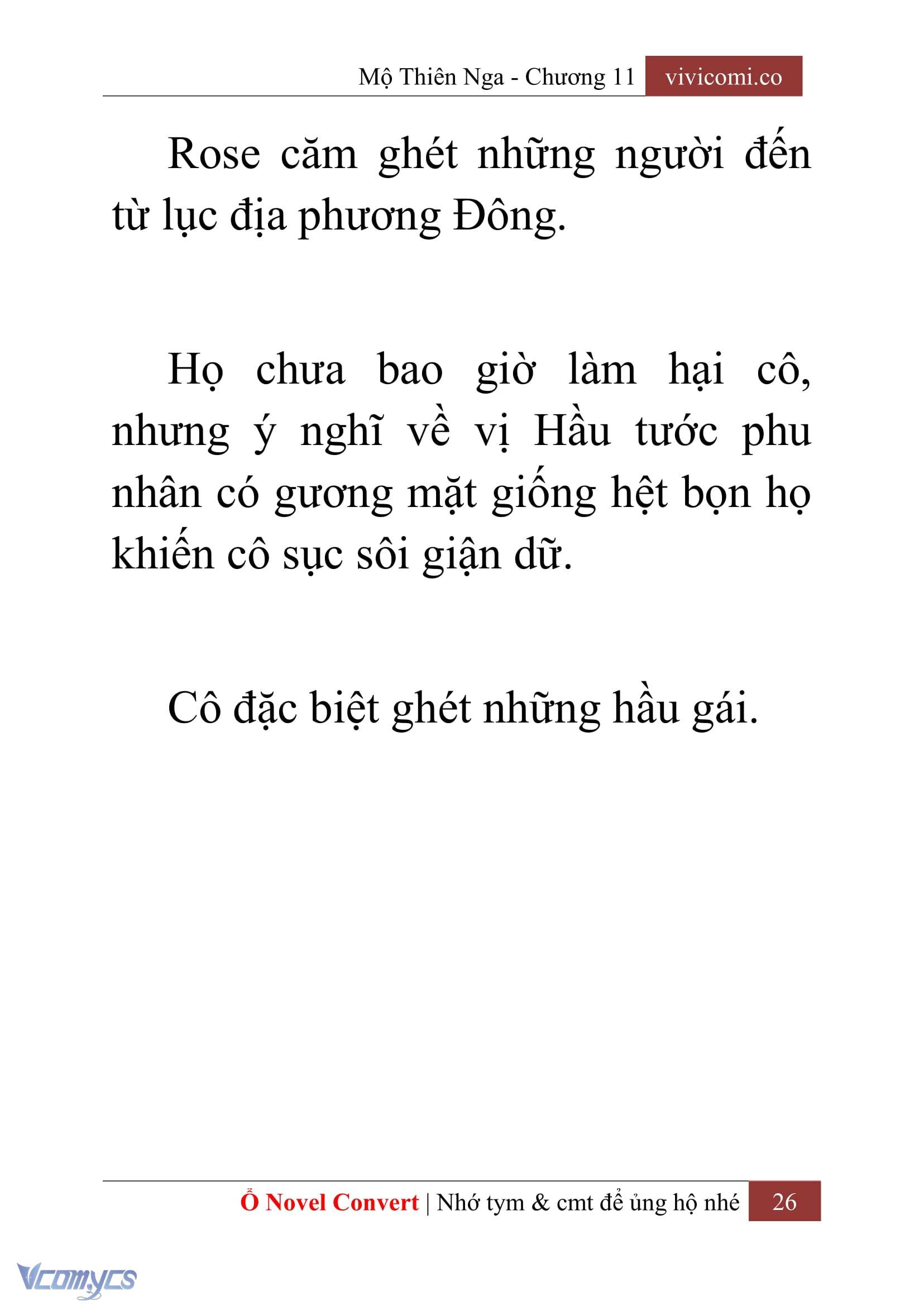 [Novel] Mộ Thiên Nga Chap 11 - Trang 2