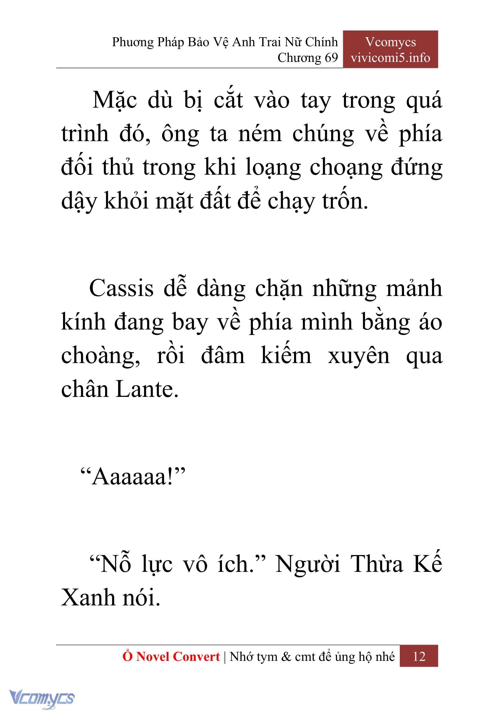 [Novel] Phương Pháp Bảo Vệ Anh Trai Nữ Chính Chap 69 - Trang 2
