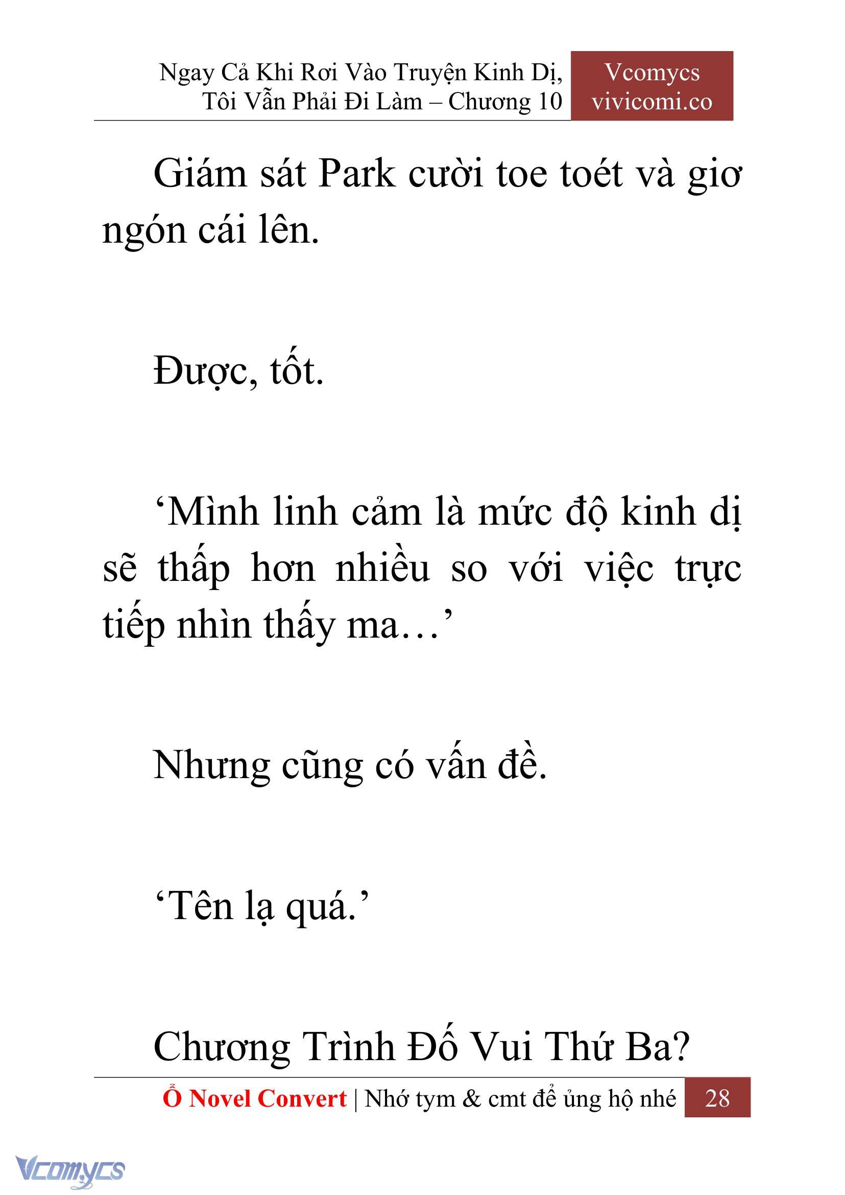 [Novel] Ngay Cả Khi Rơi Vào Truyện Kinh Dị, Tôi Vẫn Phải Đi Làm Chap 10 - Trang 2
