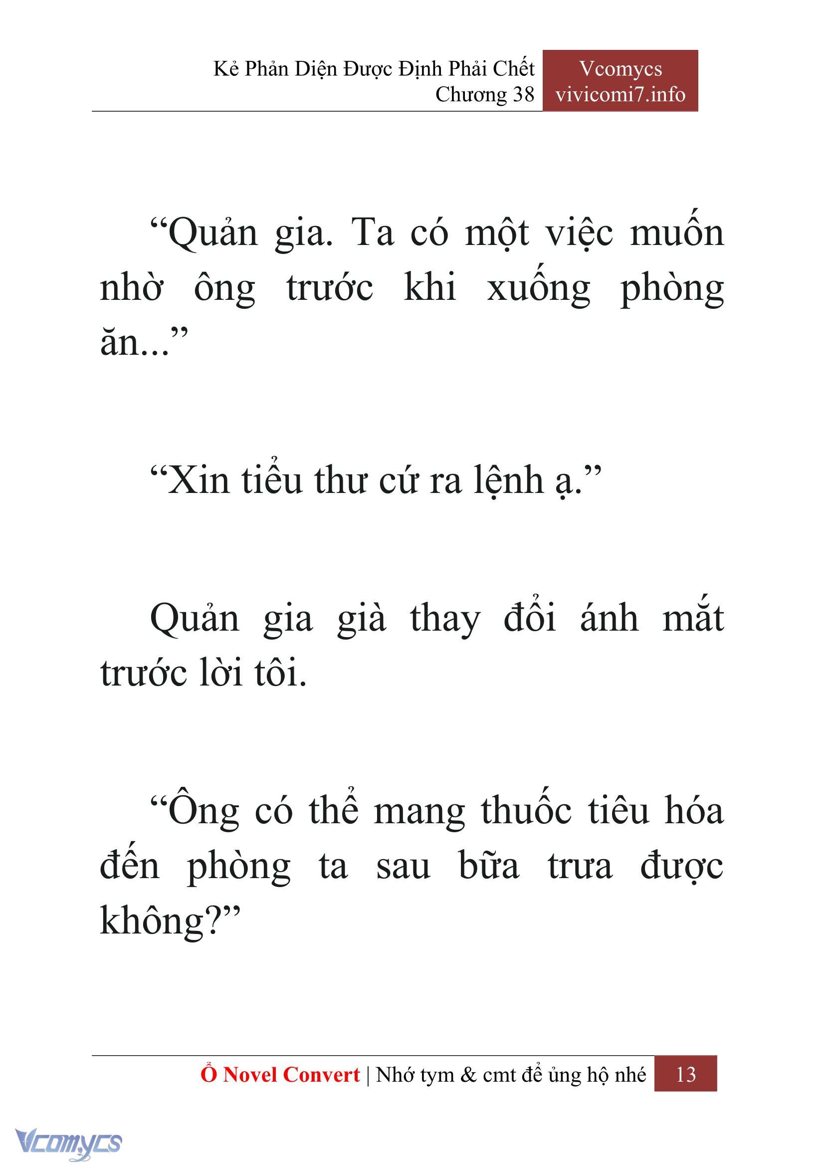 [Novel] Kẻ Phản Diện Được Định Phải Chết Chap 38 - Trang 2