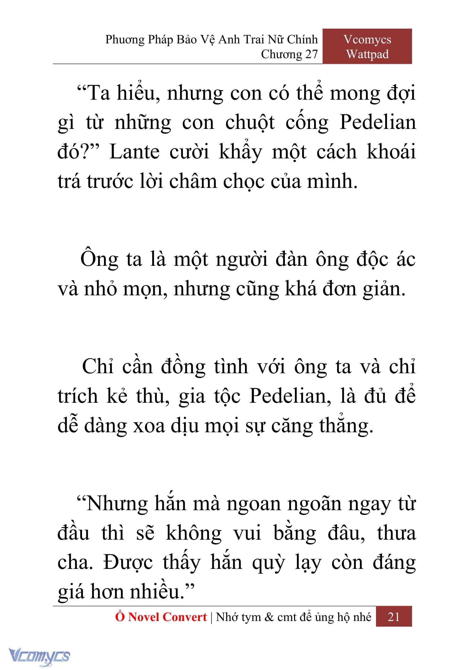[Novel] Phương Pháp Bảo Vệ Anh Trai Nữ Chính Chap 27 - Trang 2