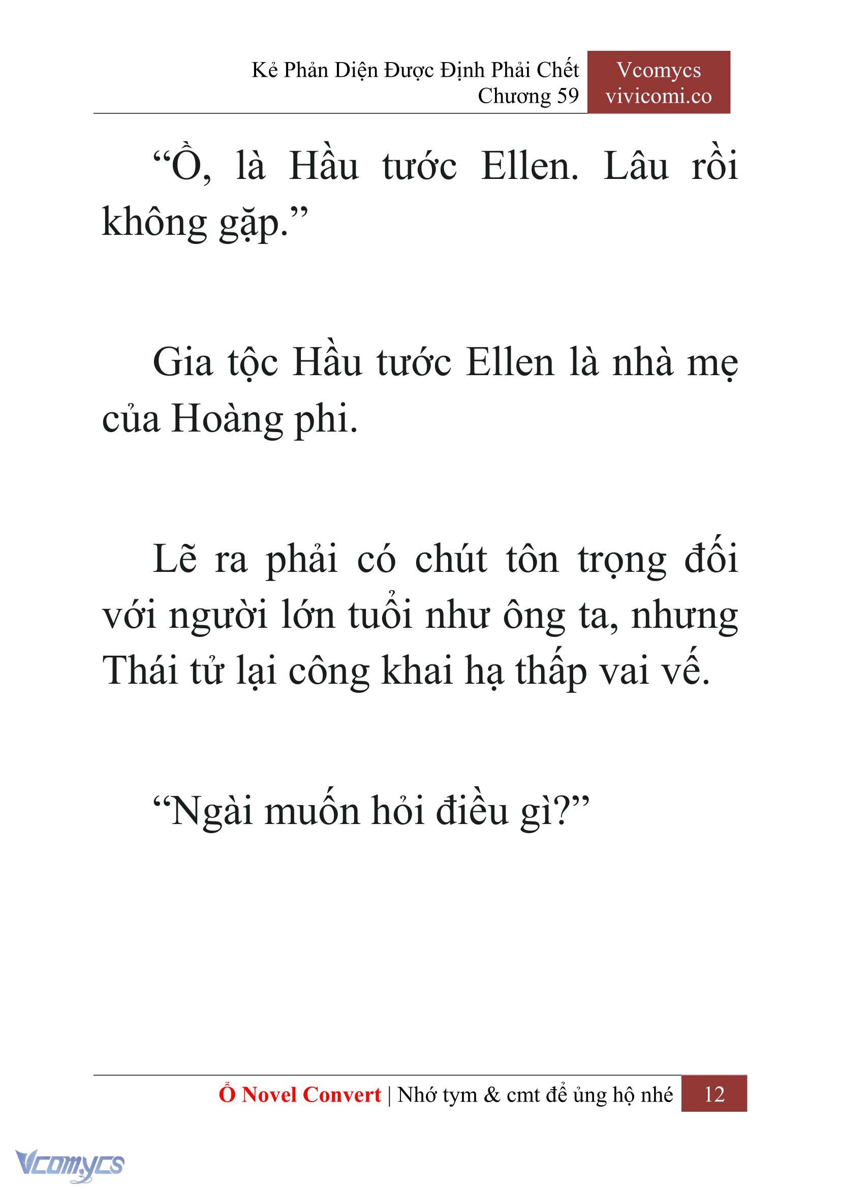 [Novel] Kẻ Phản Diện Được Định Phải Chết Chap 59 - Trang 2