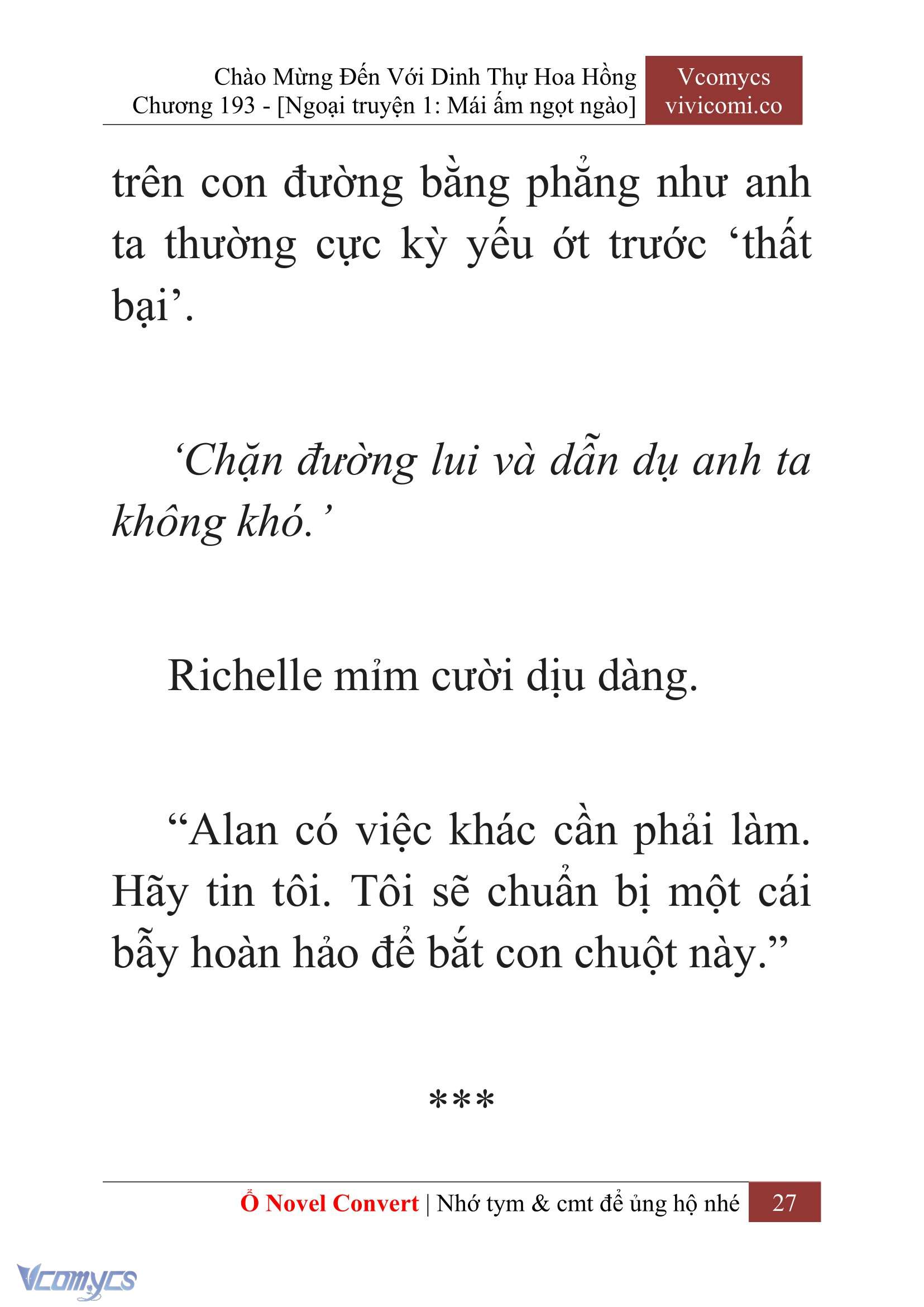 [Novel] Chào Mừng Đến Với Dinh Thự Hoa Hồng Chap 193 - Trang 2