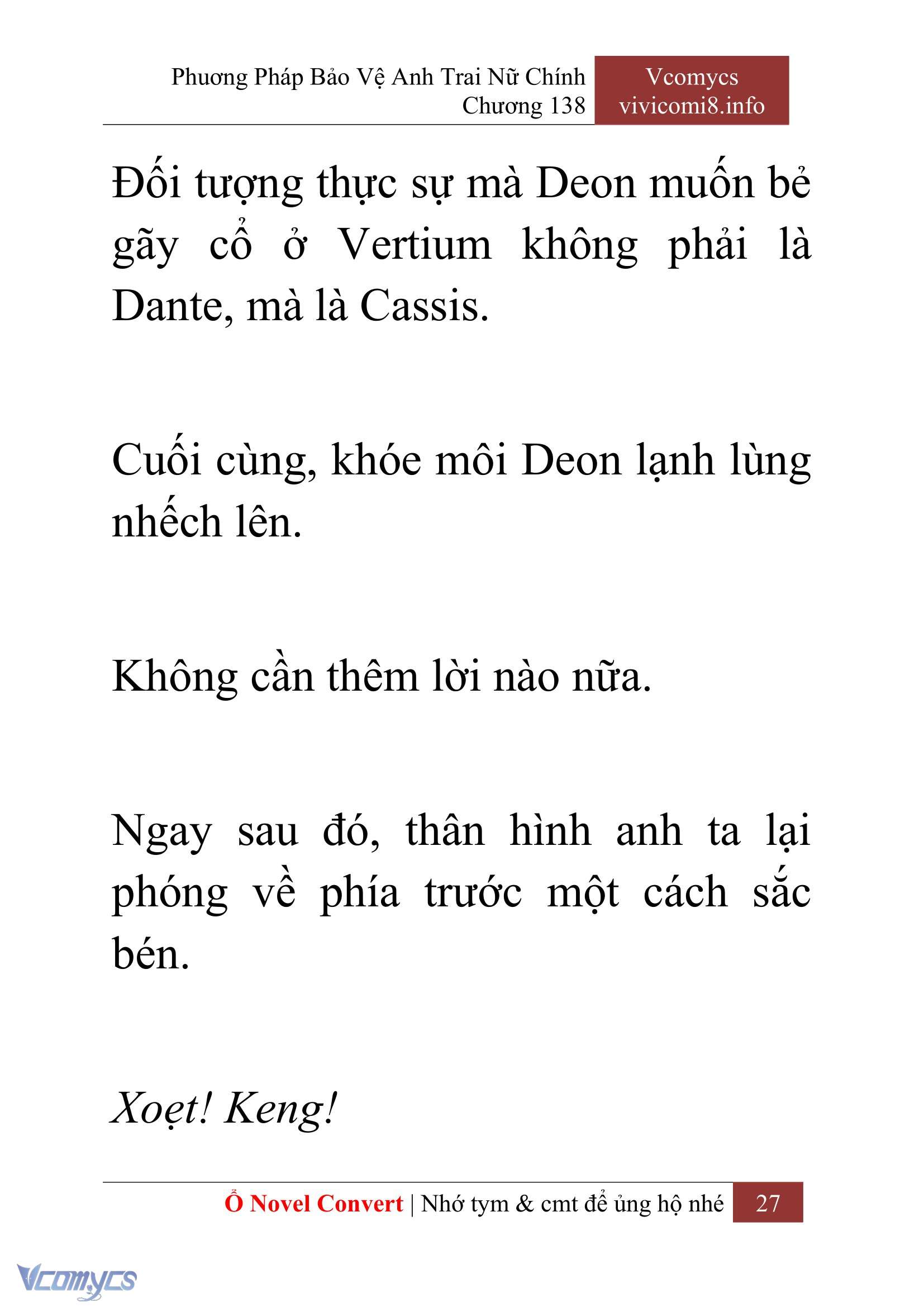 [Novel] Phương Pháp Bảo Vệ Anh Trai Nữ Chính Chap 138 - Trang 2