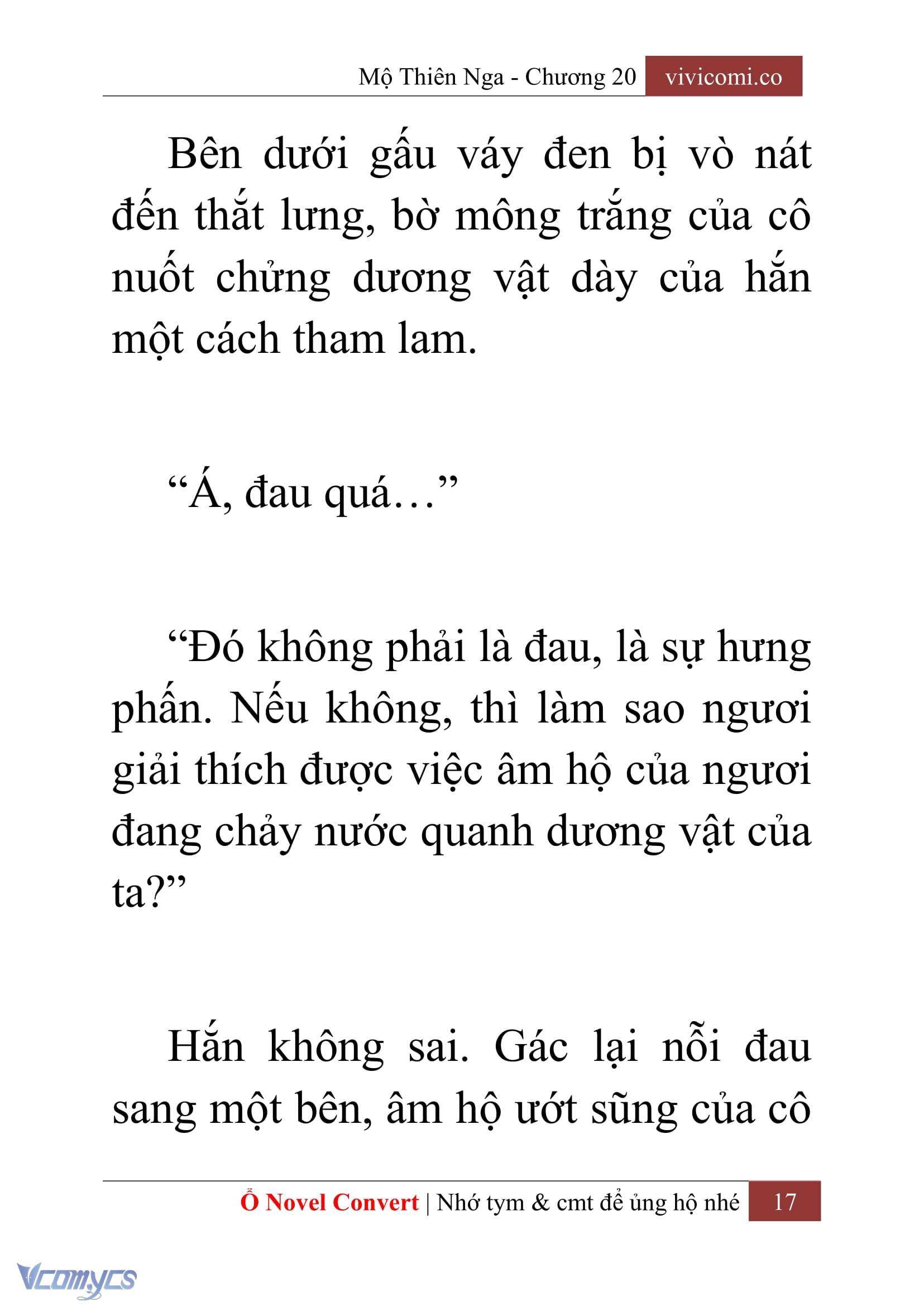 [Novel] Mộ Thiên Nga Chap 20 - Trang 2