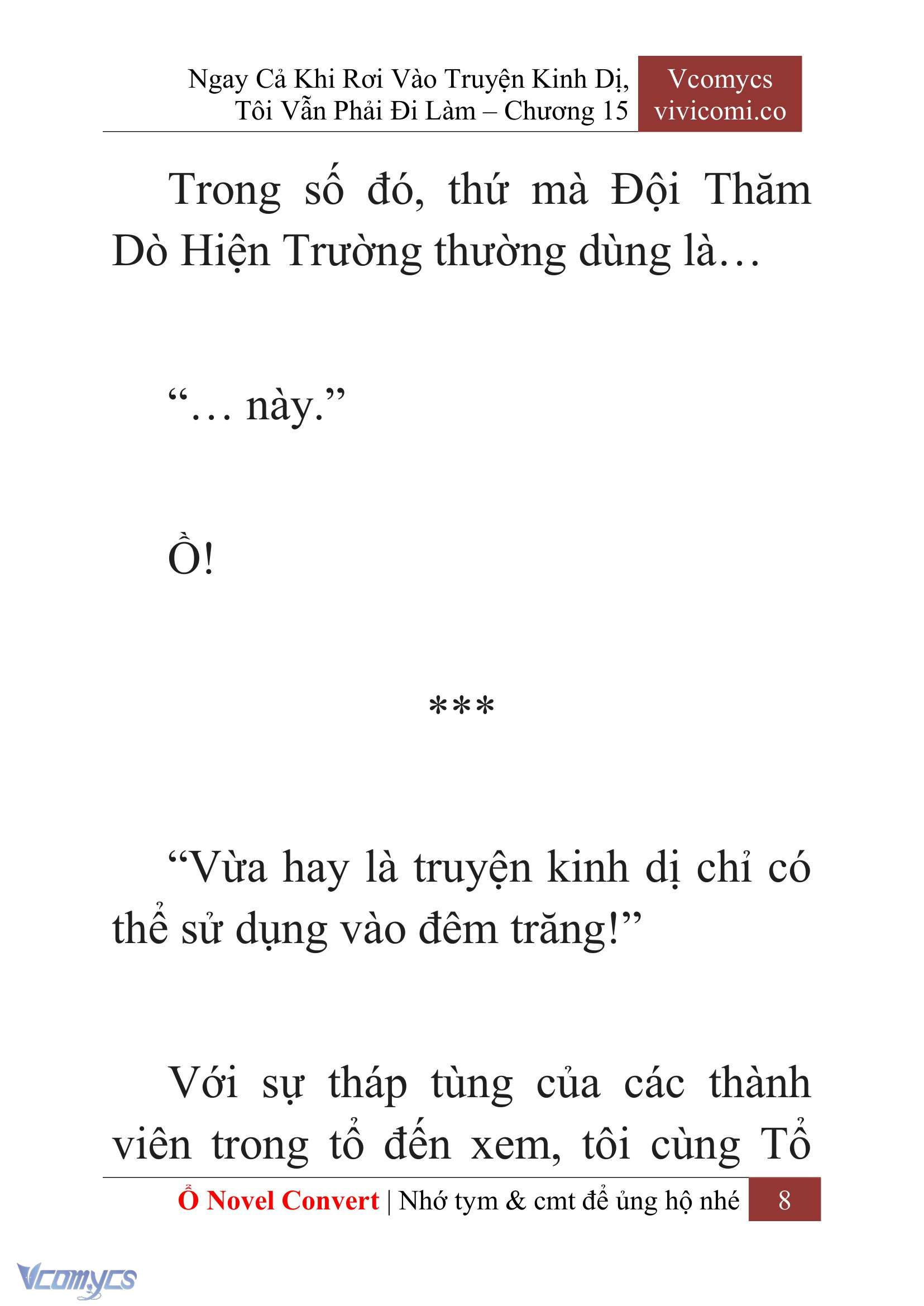 [Novel] Ngay Cả Khi Rơi Vào Truyện Kinh Dị, Tôi Vẫn Phải Đi Làm Chap 15 - Trang 2