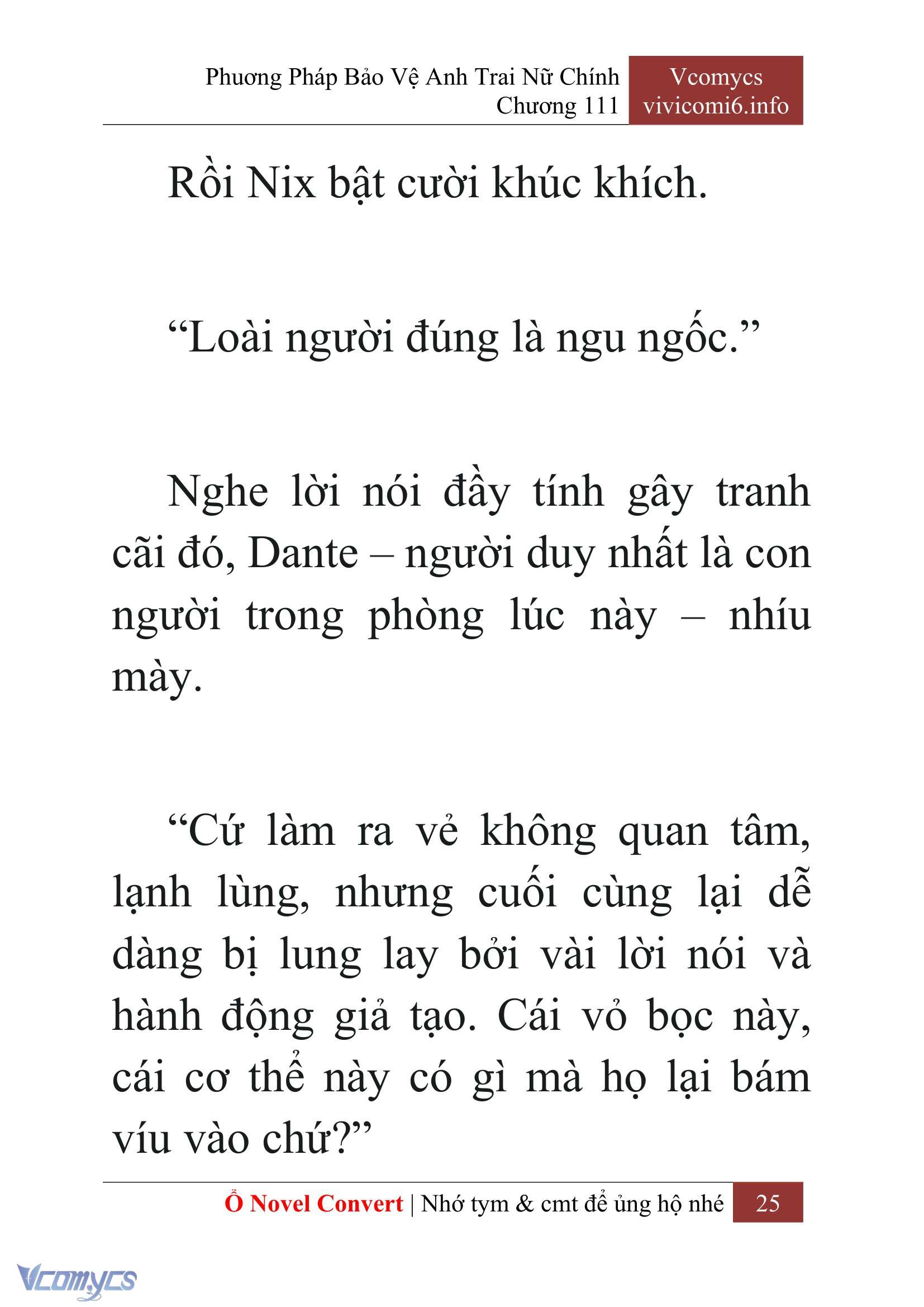 [Novel] Phương Pháp Bảo Vệ Anh Trai Nữ Chính Chap 111 - Trang 2