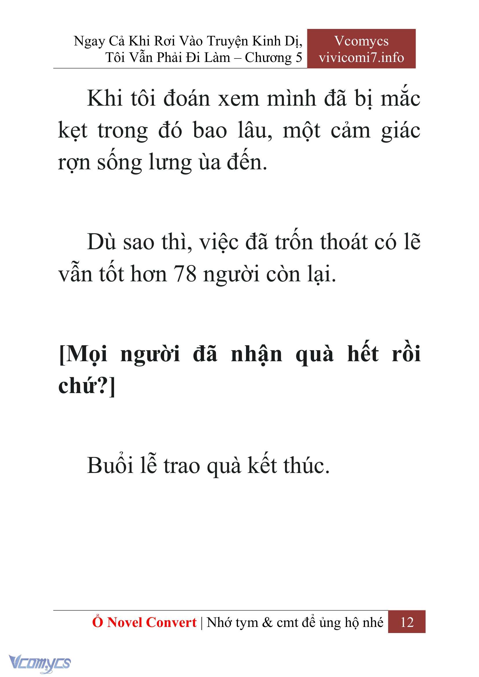 [Novel] Ngay Cả Khi Rơi Vào Truyện Kinh Dị, Tôi Vẫn Phải Đi Làm Chap 5 - Trang 2