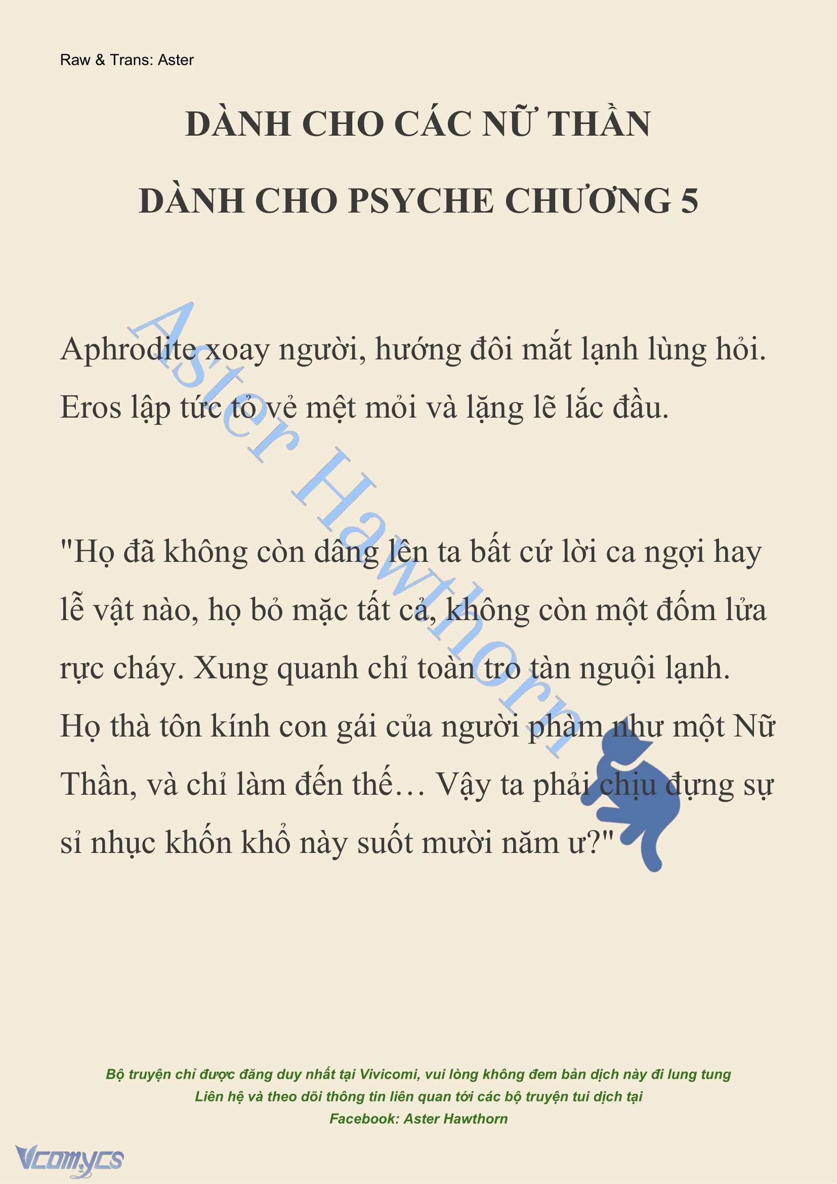 [NOVEL] Dành Cho Các Nữ Thần: Dành cho Psyche Chap 5 - Trang 2