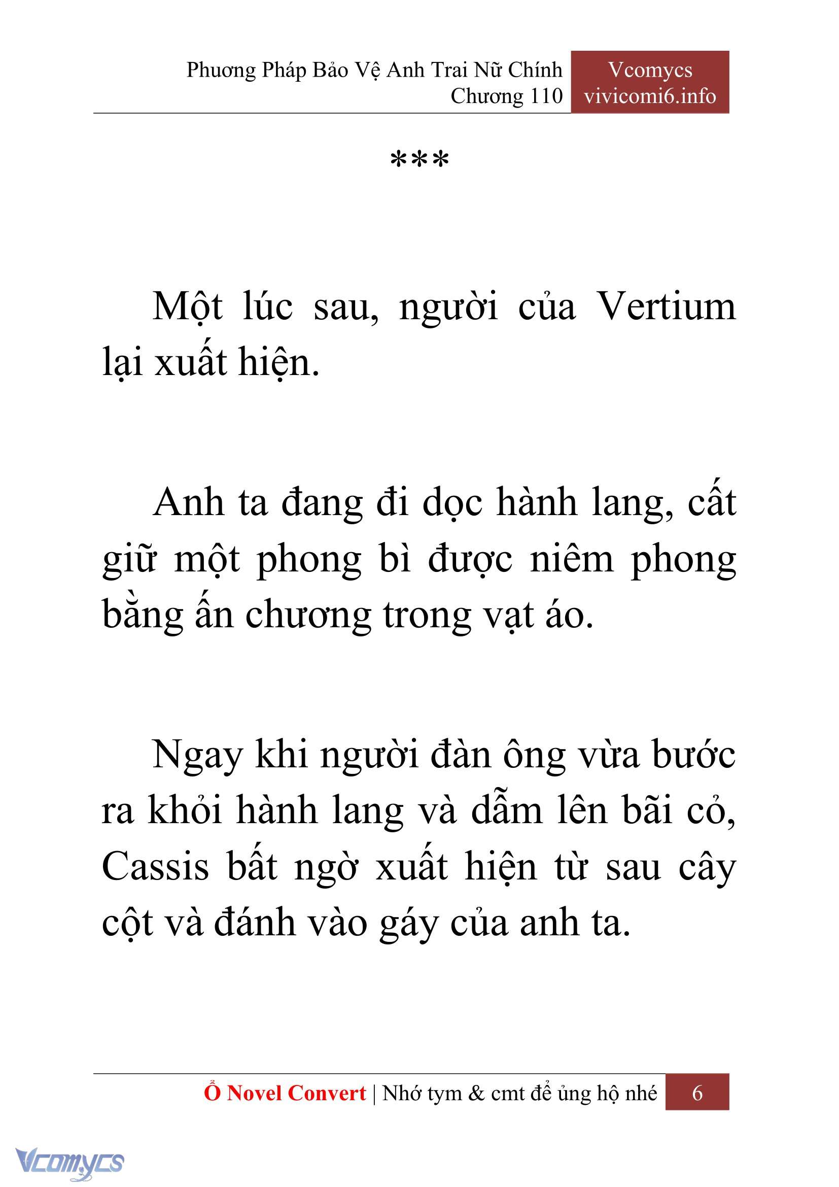 [Novel] Phương Pháp Bảo Vệ Anh Trai Nữ Chính Chap 110 - Trang 2