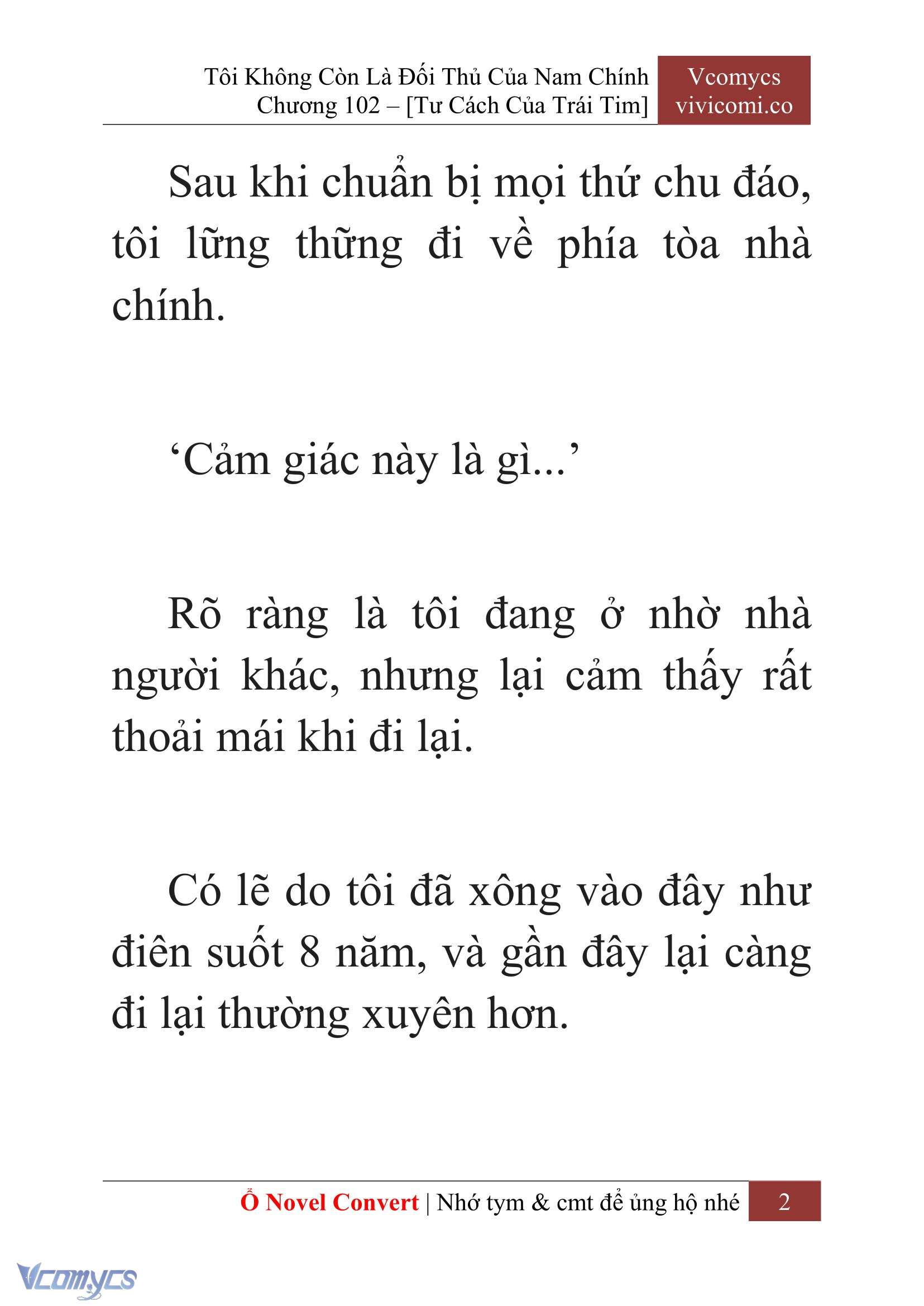 [Novel] Tôi Không Còn Là Đối Thủ Của Nam Chính Chap 102 - Trang 2