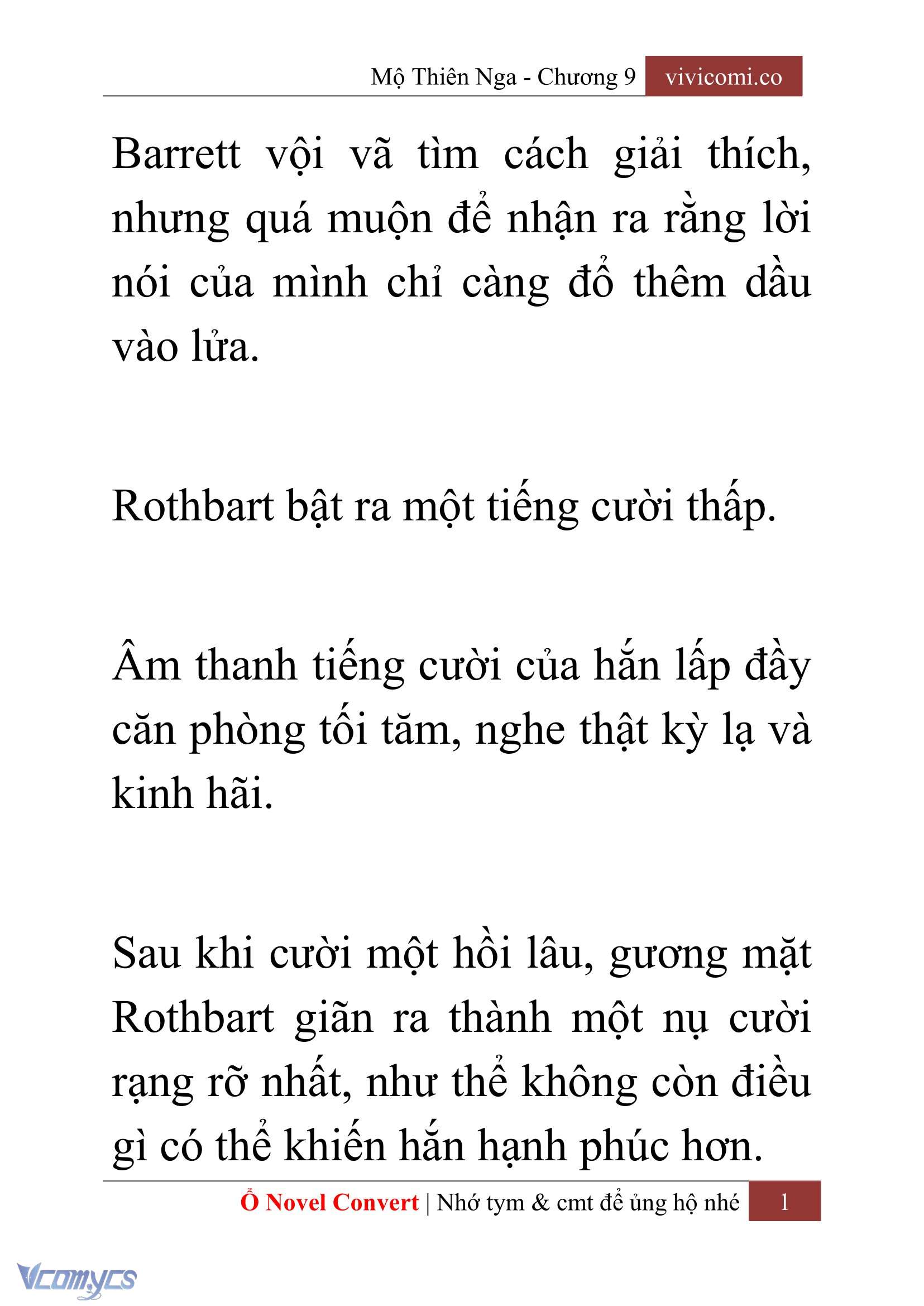 [Novel] Mộ Thiên Nga Chap 9 - Next Chap 10