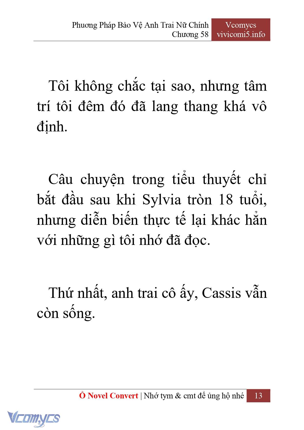 [Novel] Phương Pháp Bảo Vệ Anh Trai Nữ Chính Chap 58 - Trang 2
