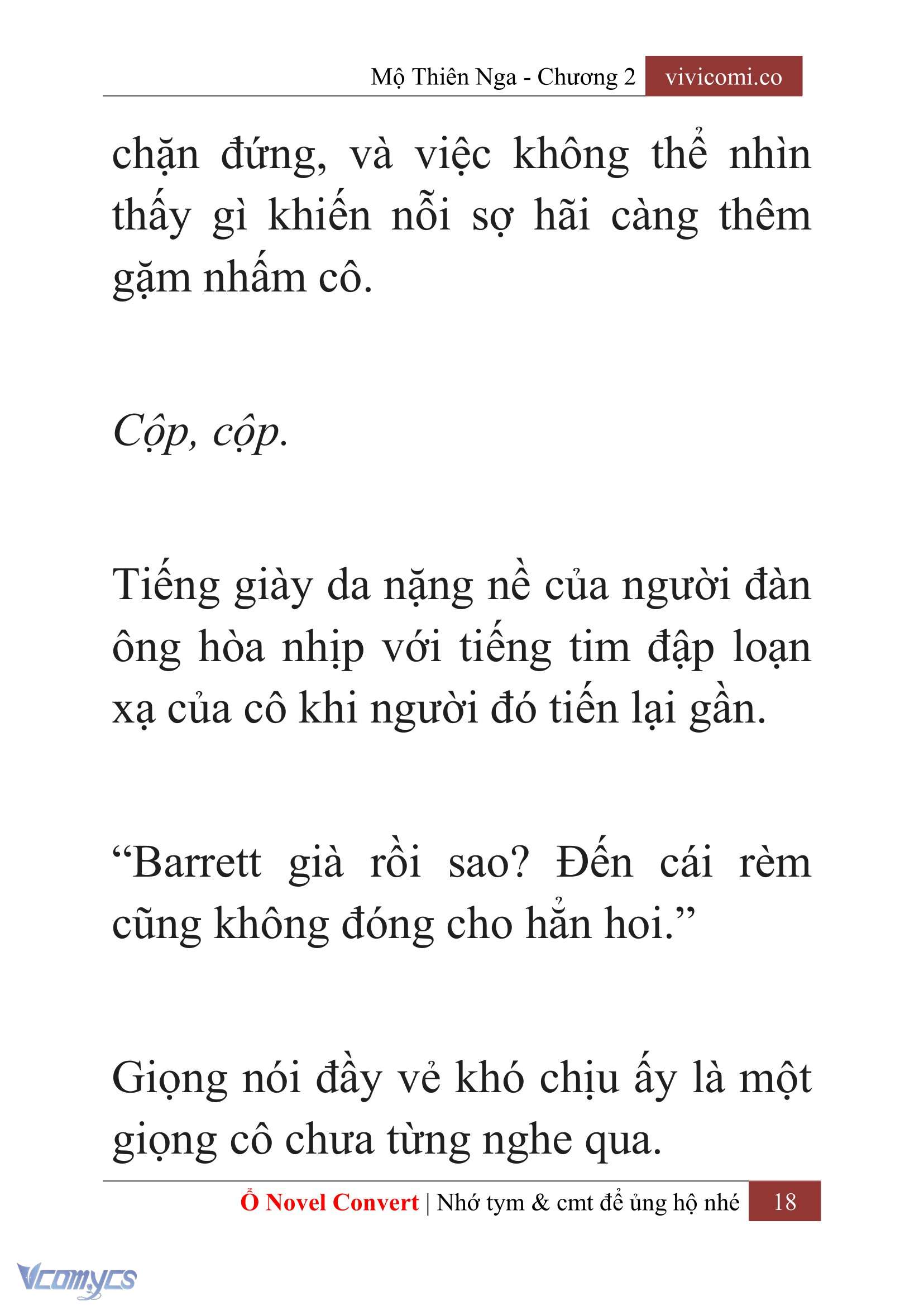 [Novel] Mộ Thiên Nga Chap 2 - Trang 2