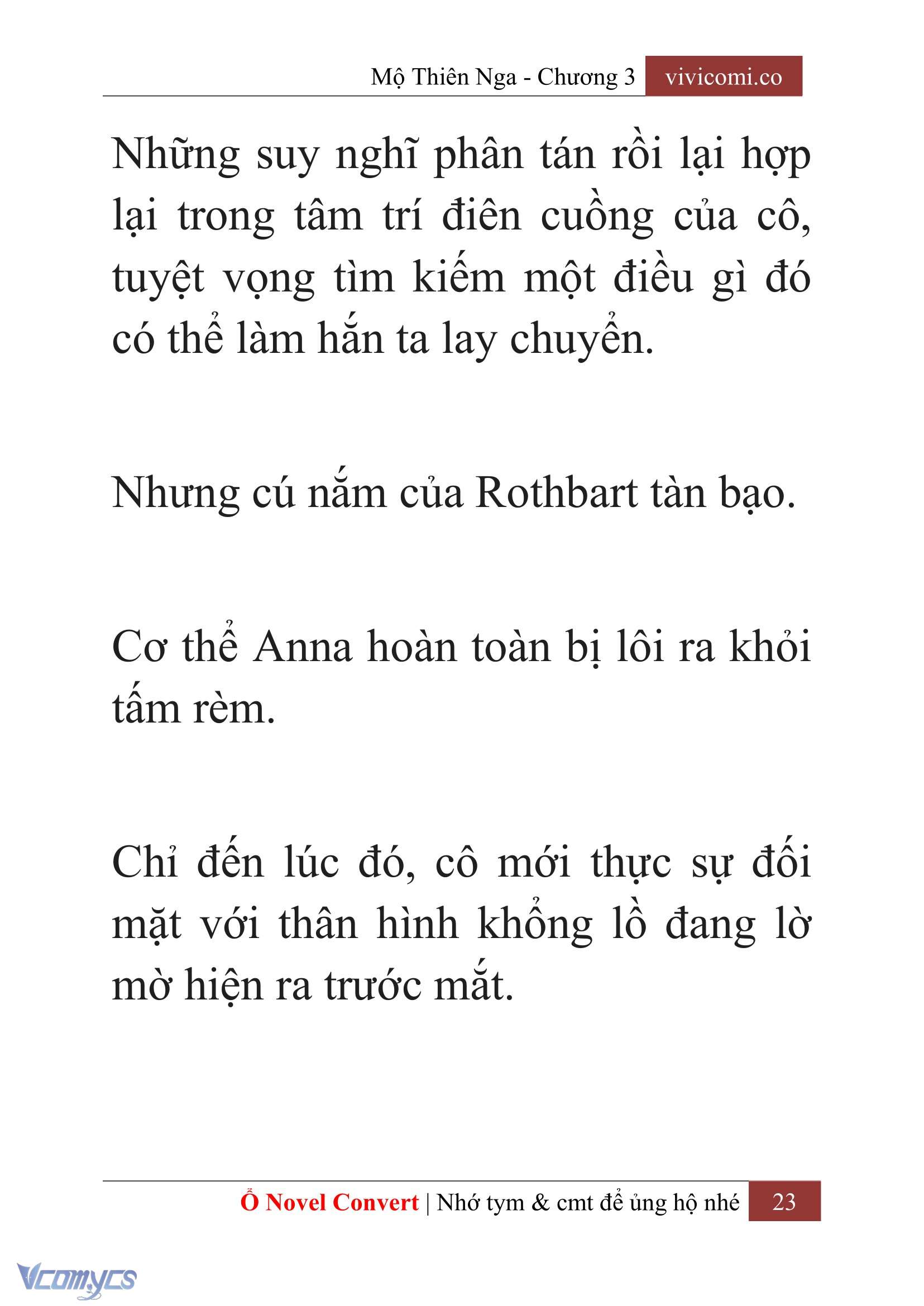 [Novel] Mộ Thiên Nga Chap 3 - Trang 2