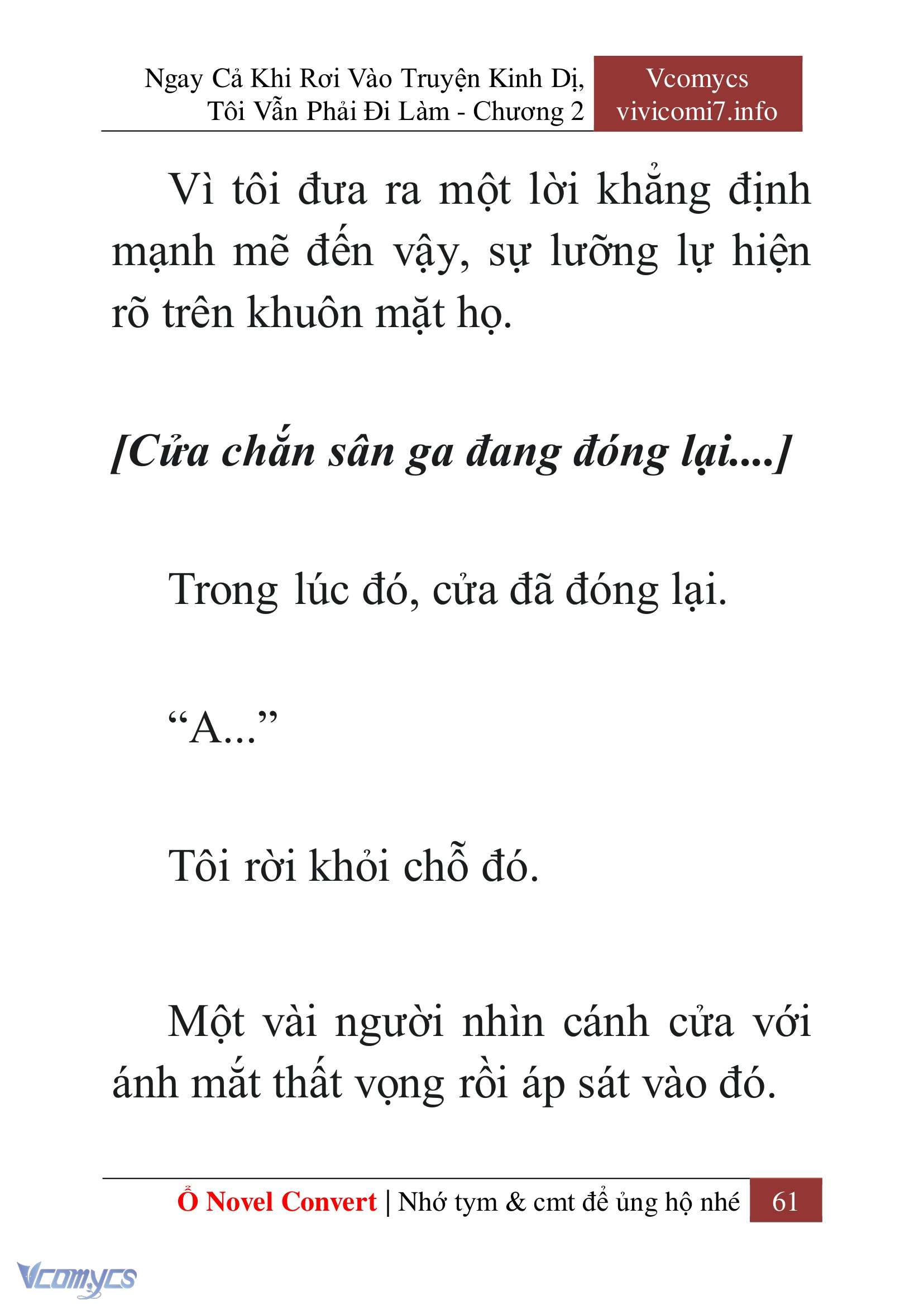[Novel] Ngay Cả Khi Rơi Vào Truyện Kinh Dị, Tôi Vẫn Phải Đi Làm Chap 2 - Trang 2