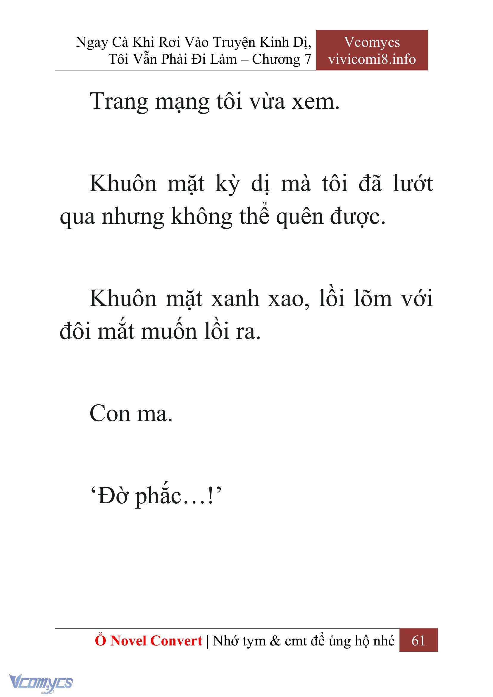 [Novel] Ngay Cả Khi Rơi Vào Truyện Kinh Dị, Tôi Vẫn Phải Đi Làm Chap 7 - Trang 2