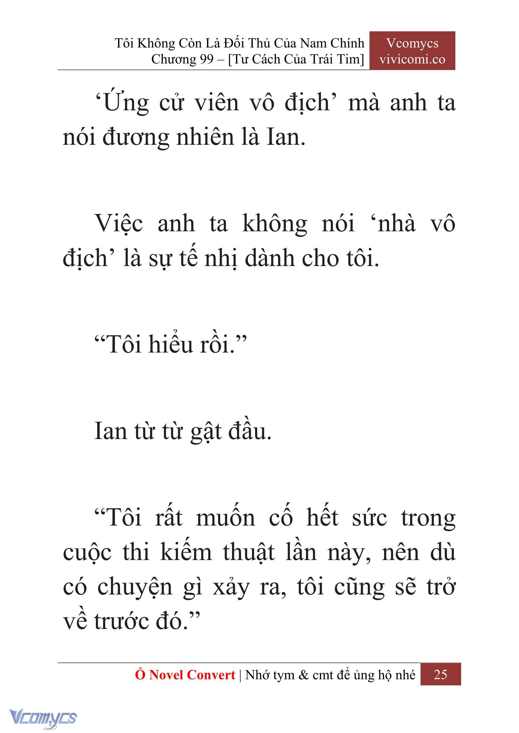 [Novel] Tôi Không Còn Là Đối Thủ Của Nam Chính Chap 99 - Trang 2