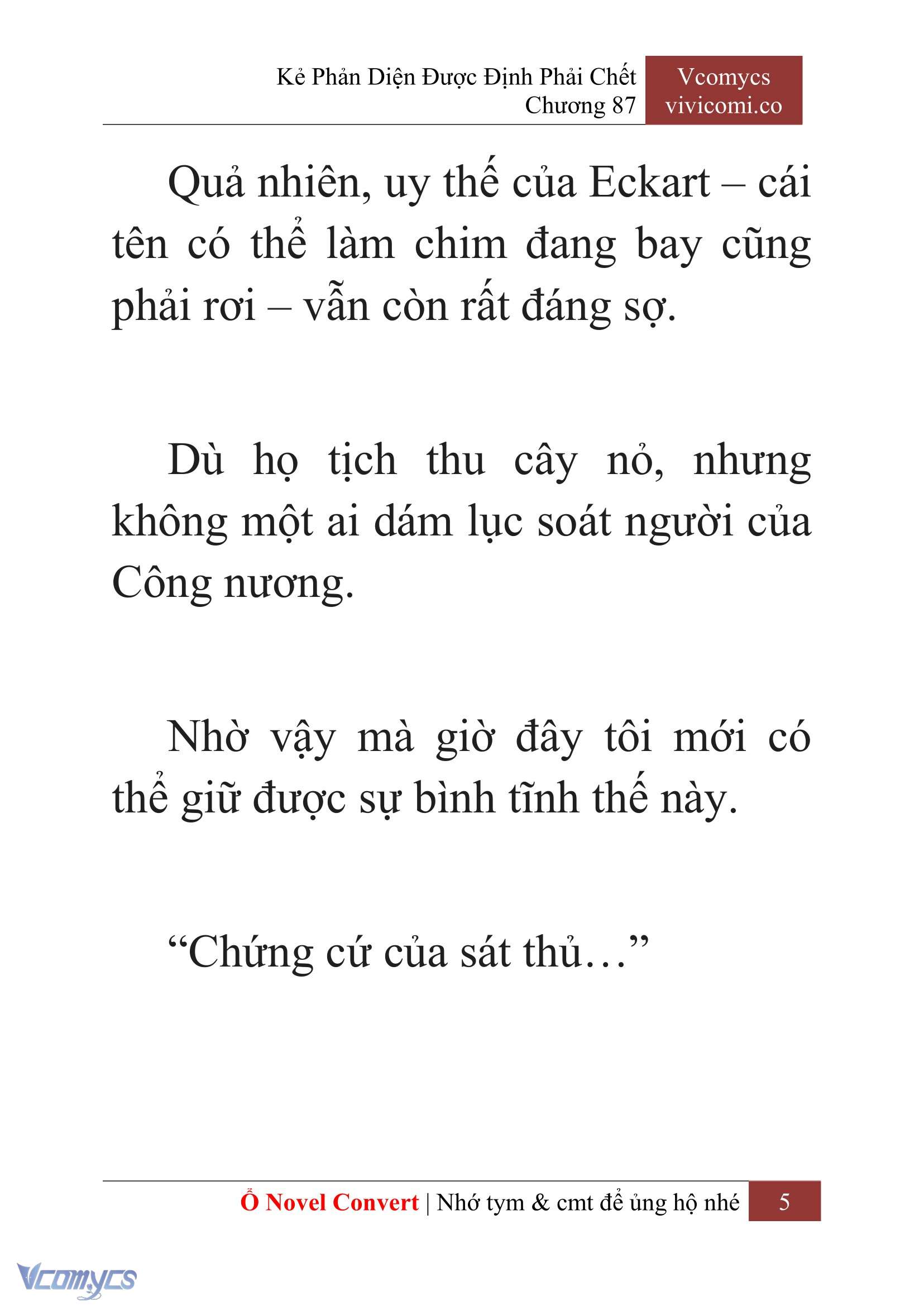 [Novel] Kẻ Phản Diện Được Định Phải Chết Chap 87 - Trang 2