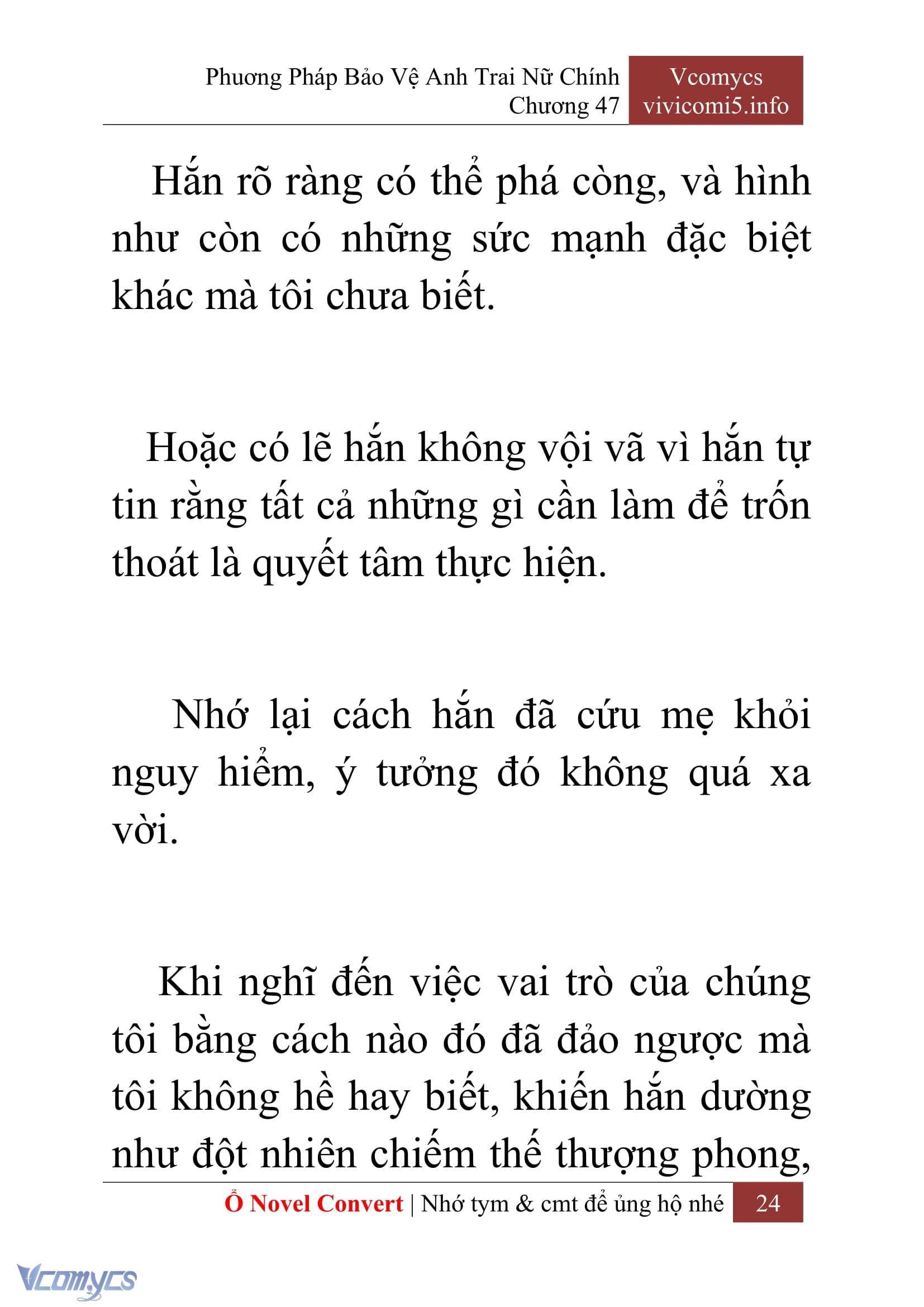 [Novel] Phương Pháp Bảo Vệ Anh Trai Nữ Chính Chap 47 - Trang 2