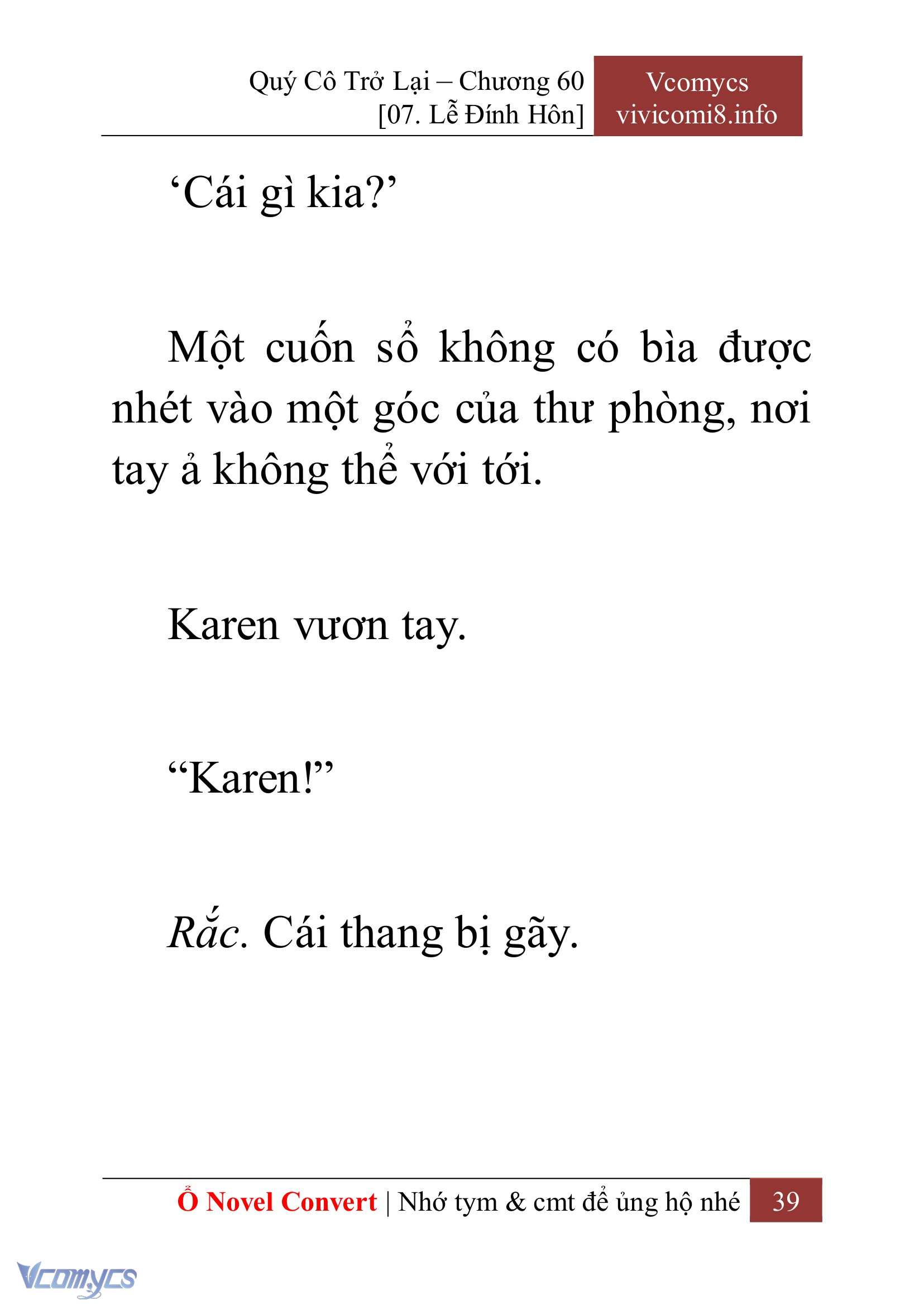 [Novel] Quý Cô Trở Lại Chap 60 - Trang 2