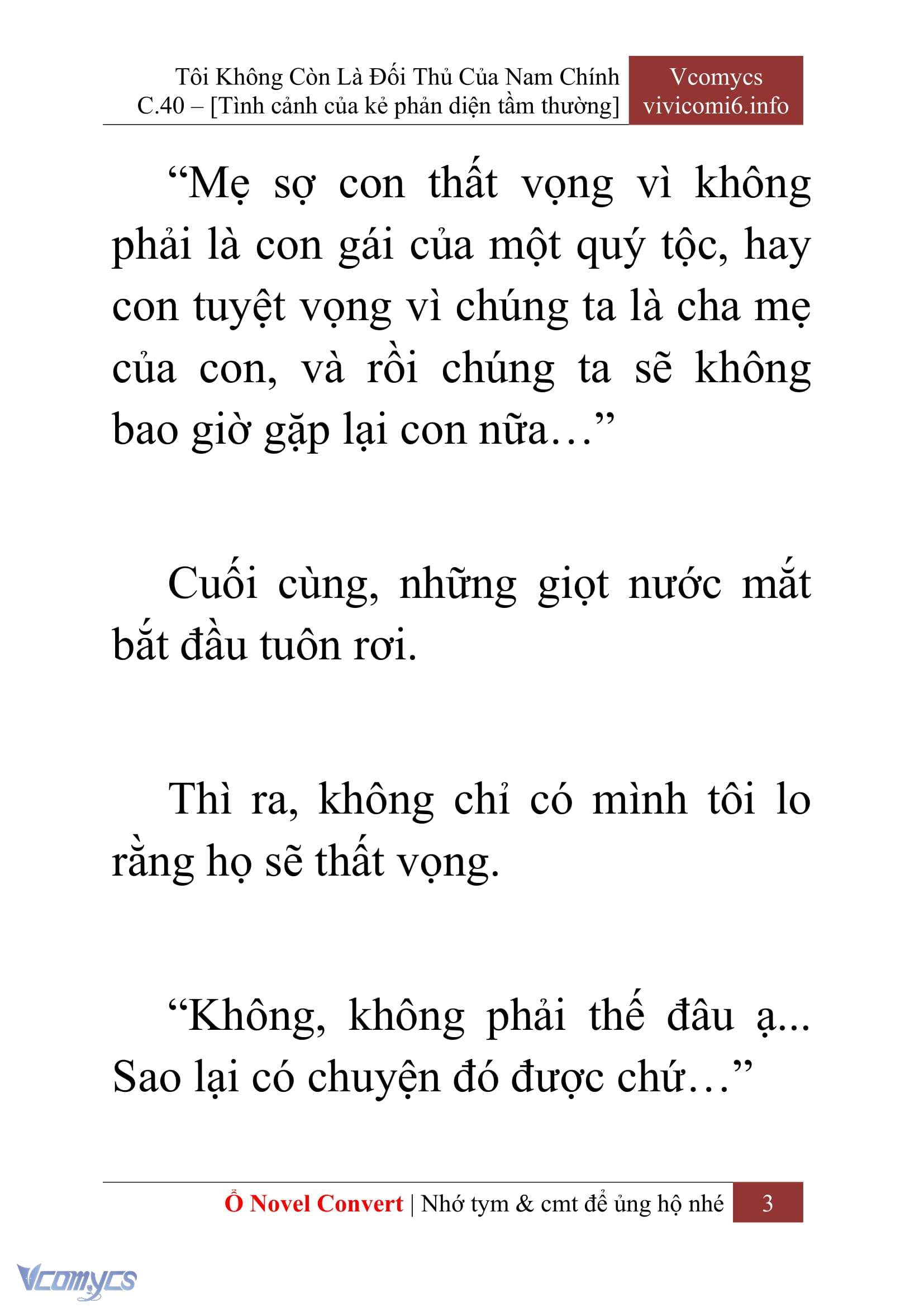 [Novel] Tôi Không Còn Là Đối Thủ Của Nam Chính Chap 40 - Trang 2