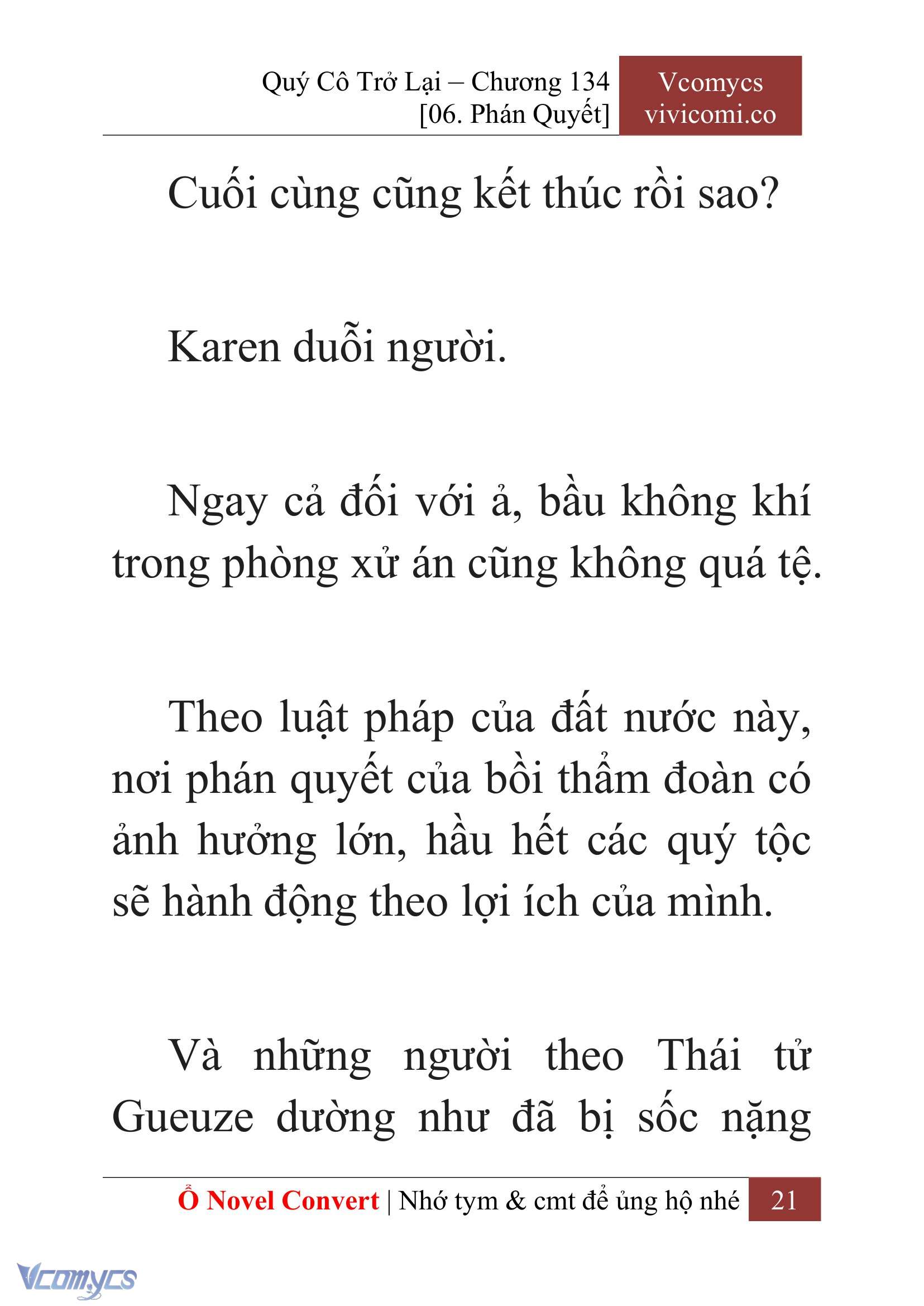 [Novel] Quý Cô Trở Lại Chap 134 - Trang 2