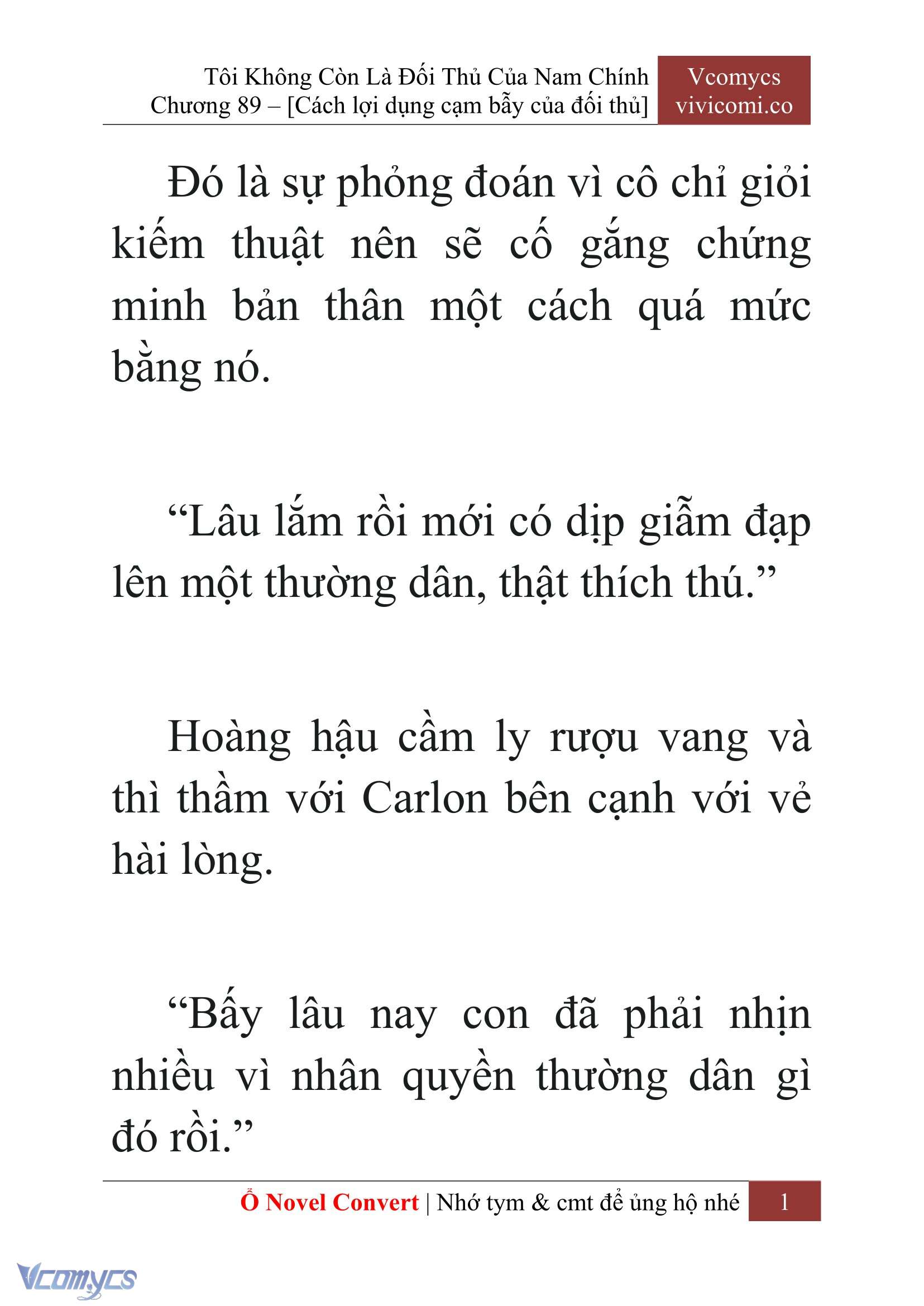 [Novel] Tôi Không Còn Là Đối Thủ Của Nam Chính Chap 89 - Trang 2