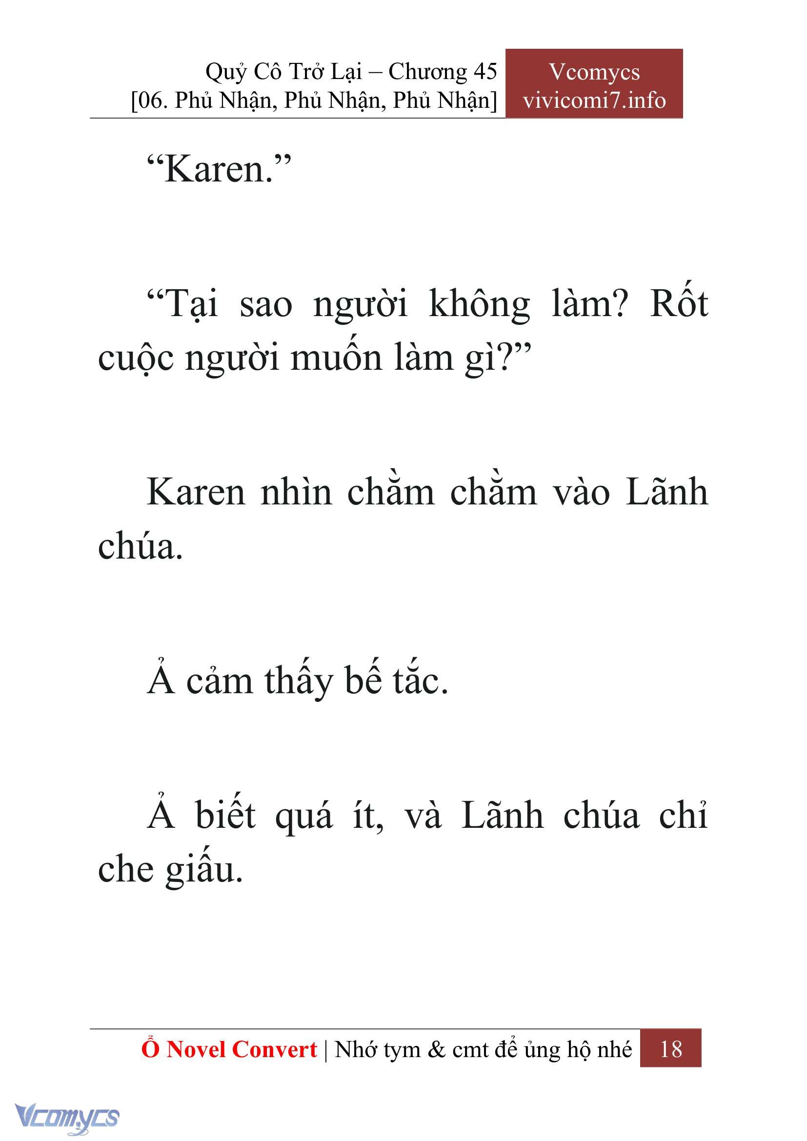 [Novel] Quý Cô Trở Lại Chap 45 - Trang 2