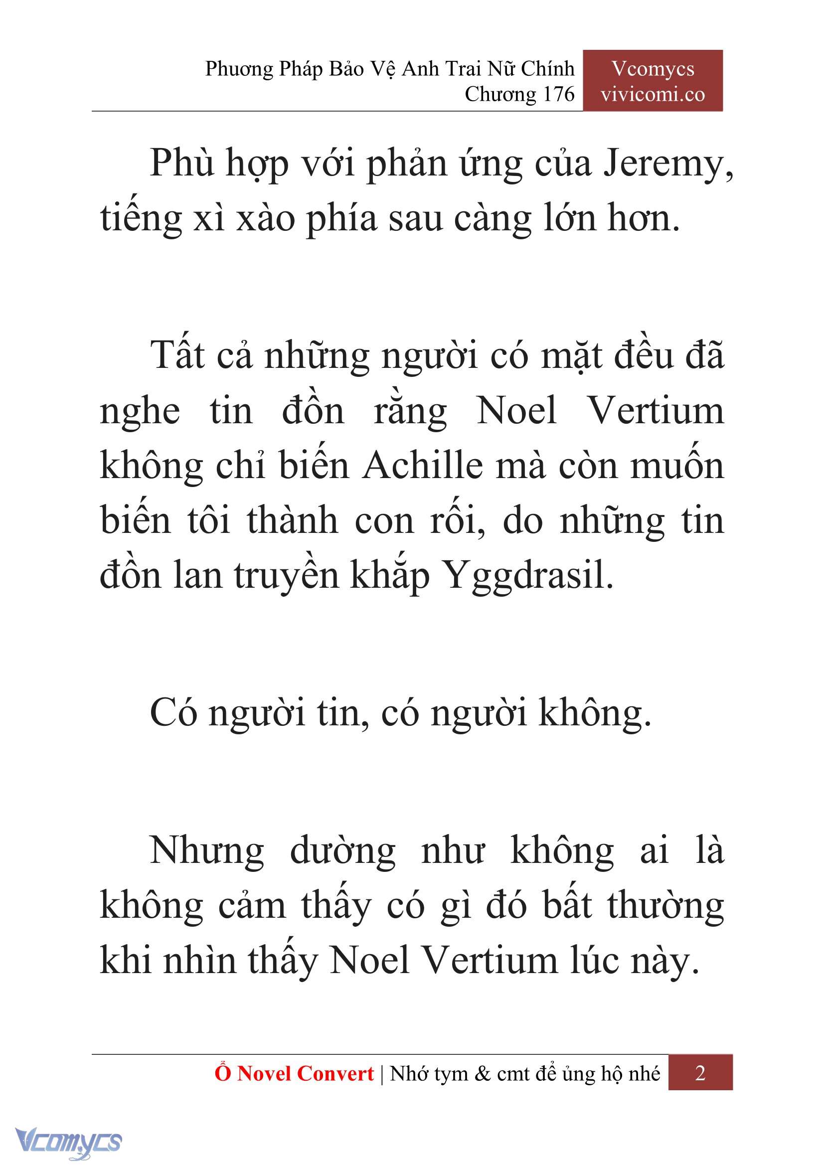 [Novel] Phương Pháp Bảo Vệ Anh Trai Nữ Chính Chap 176 - Trang 2