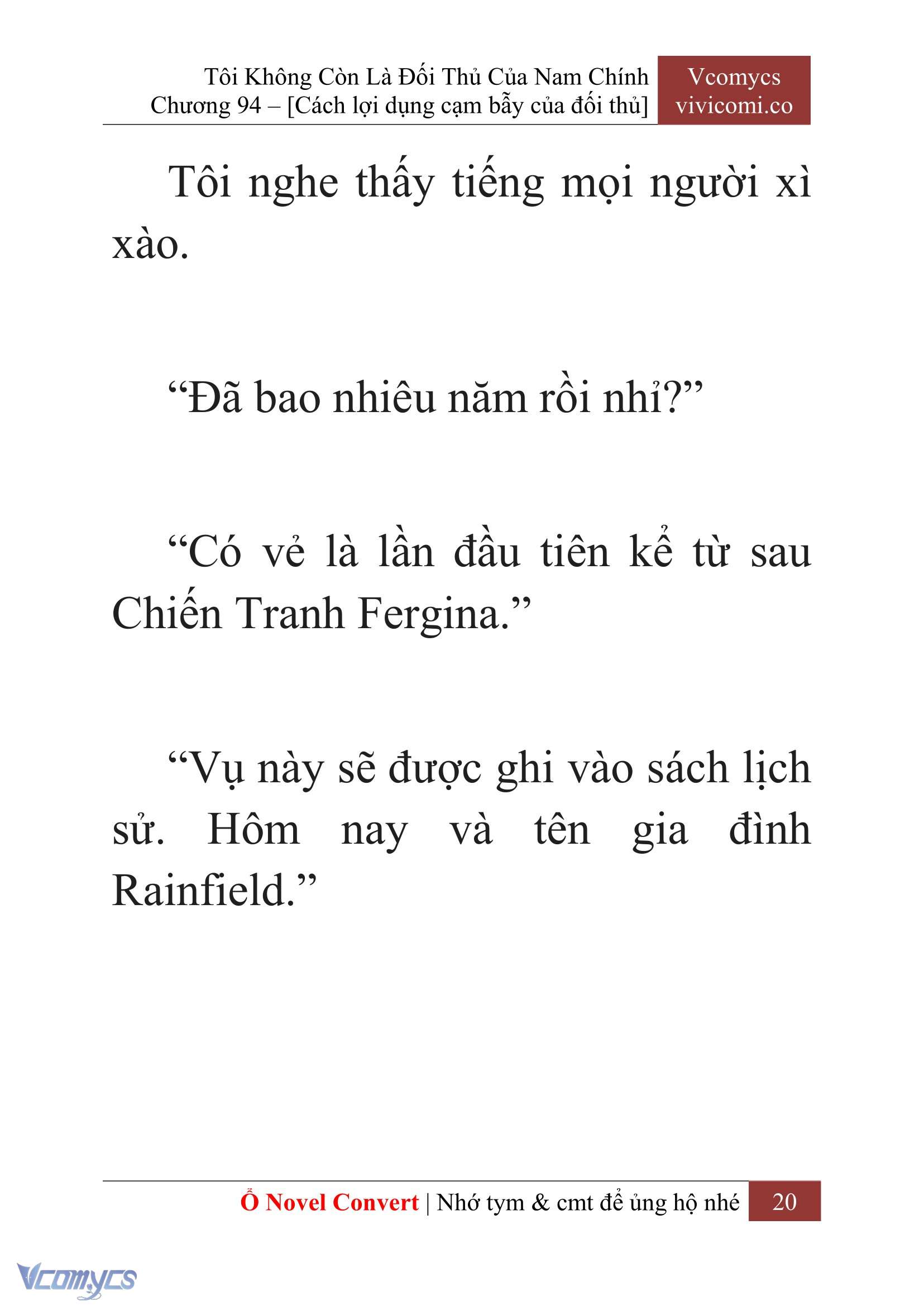 [Novel] Tôi Không Còn Là Đối Thủ Của Nam Chính Chap 94 - Trang 2