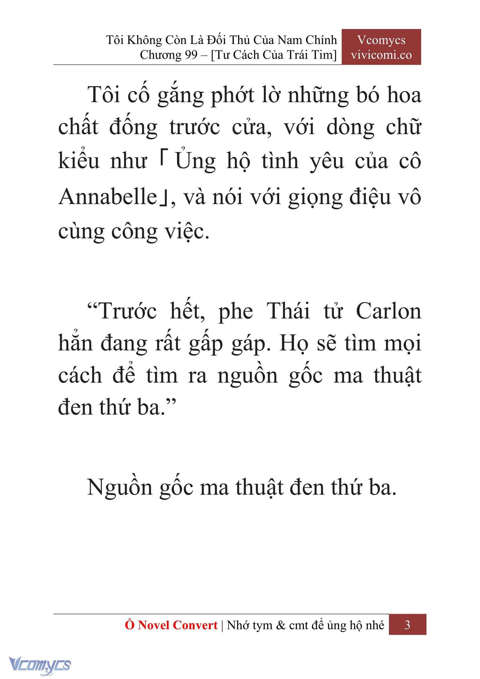 [Novel] Tôi Không Còn Là Đối Thủ Của Nam Chính Chap 99 - Trang 2