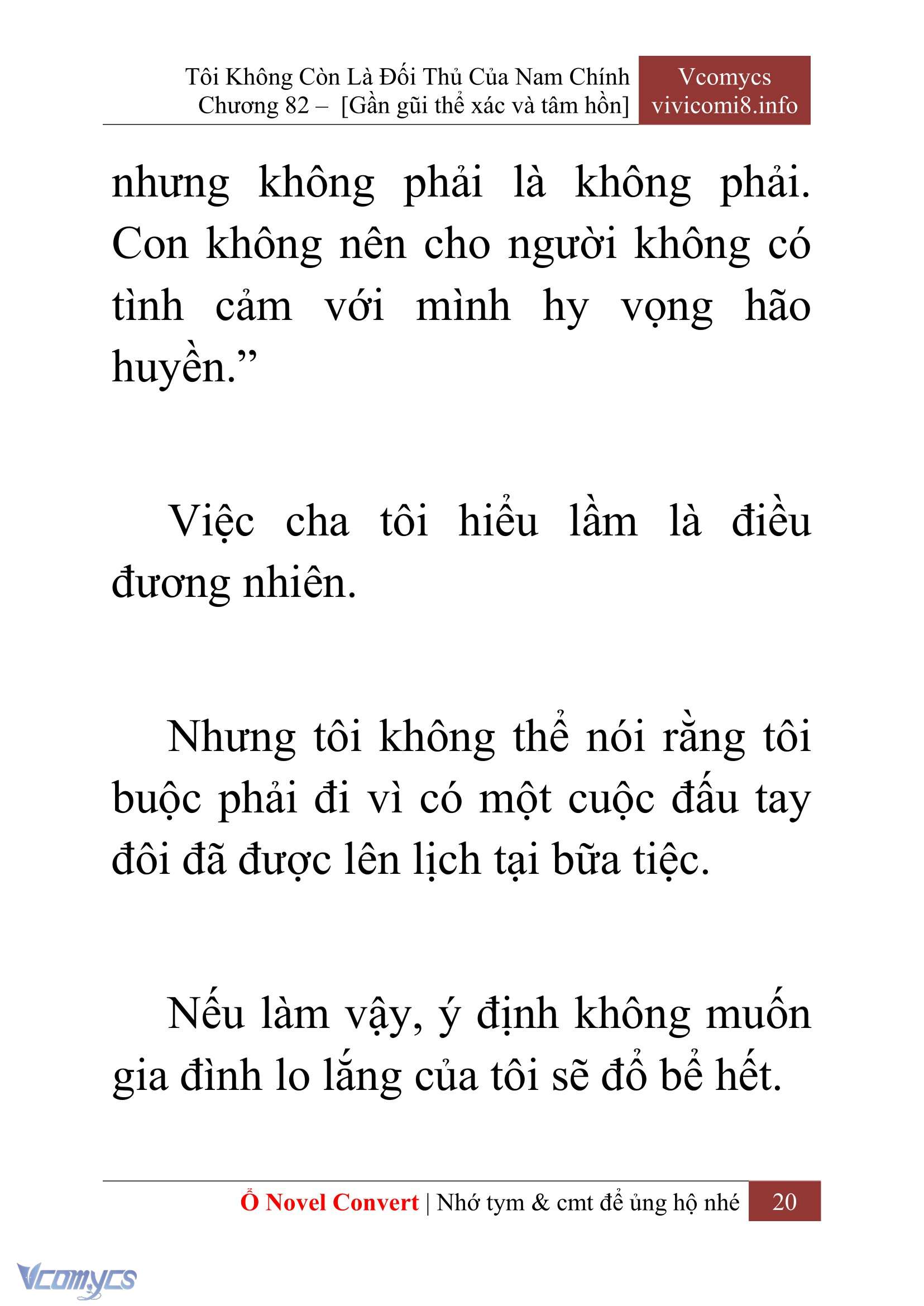 [Novel] Tôi Không Còn Là Đối Thủ Của Nam Chính Chap 82 - Trang 2