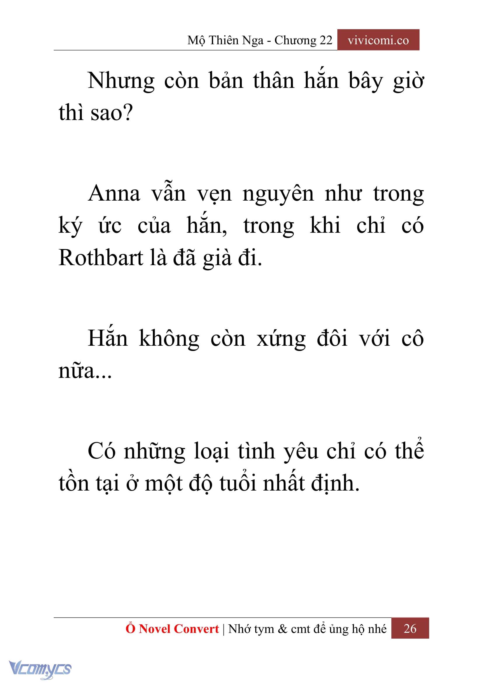 [Novel] Mộ Thiên Nga Chap 22 - Trang 2